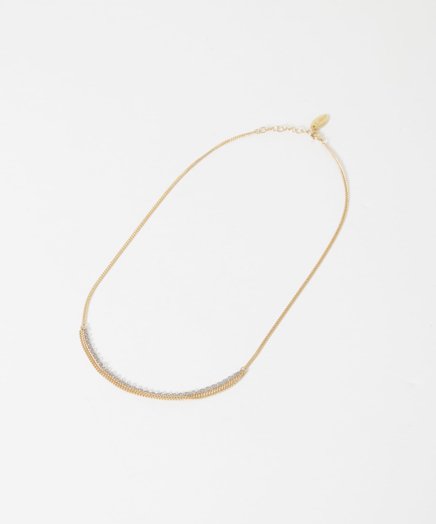 コンビチェーンネックレス GLD/SLV -