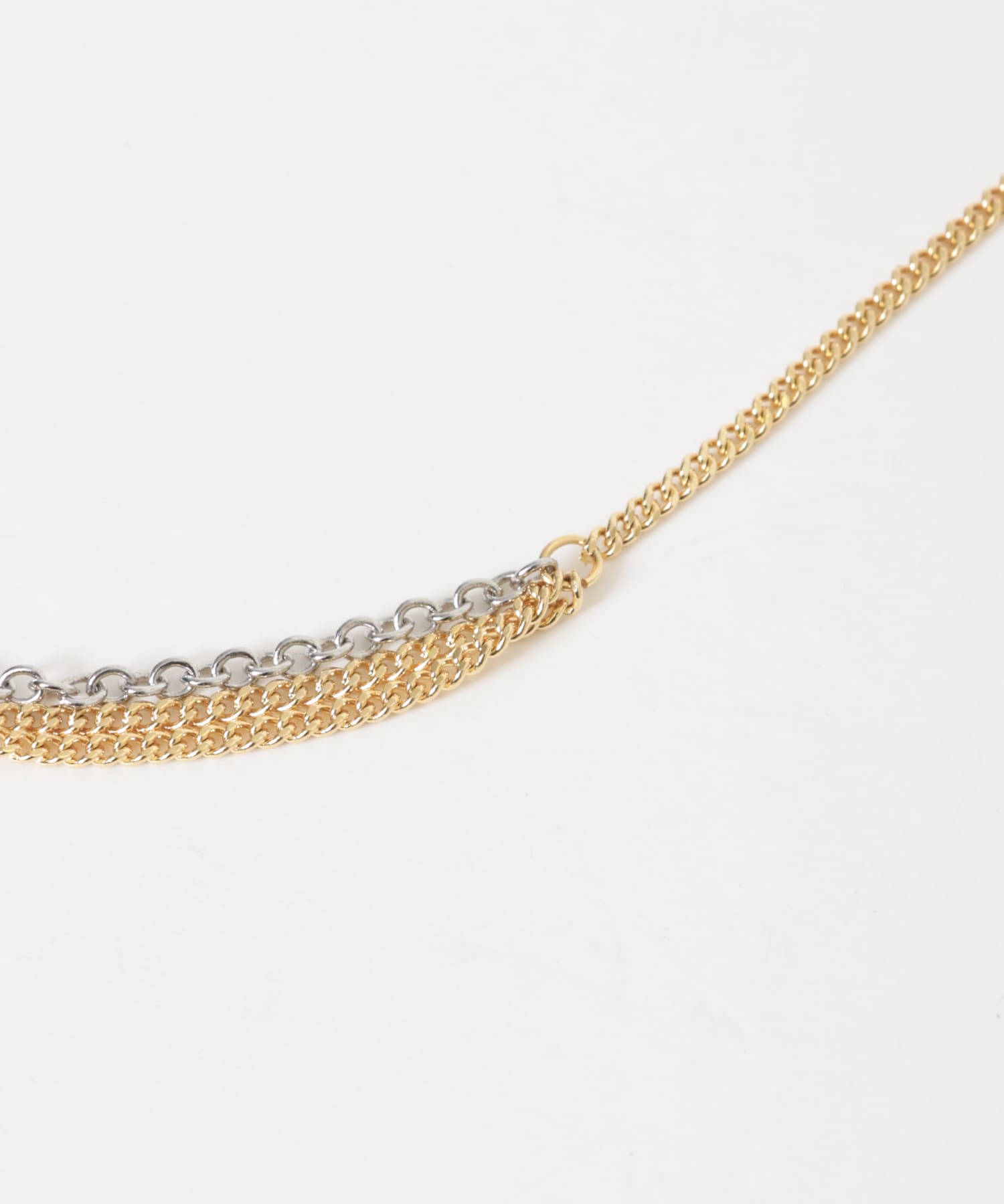 コンビチェーンネックレス GLD/SLV -