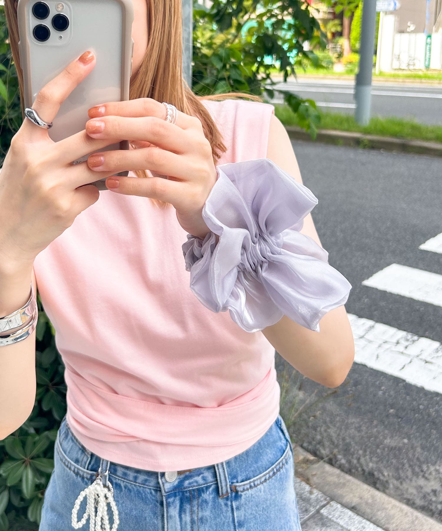 ボリュームシュシュ GRY -