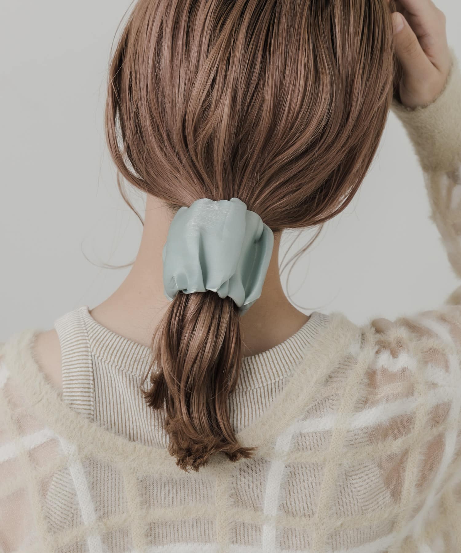 ワイドロールヘアカフ BLU -