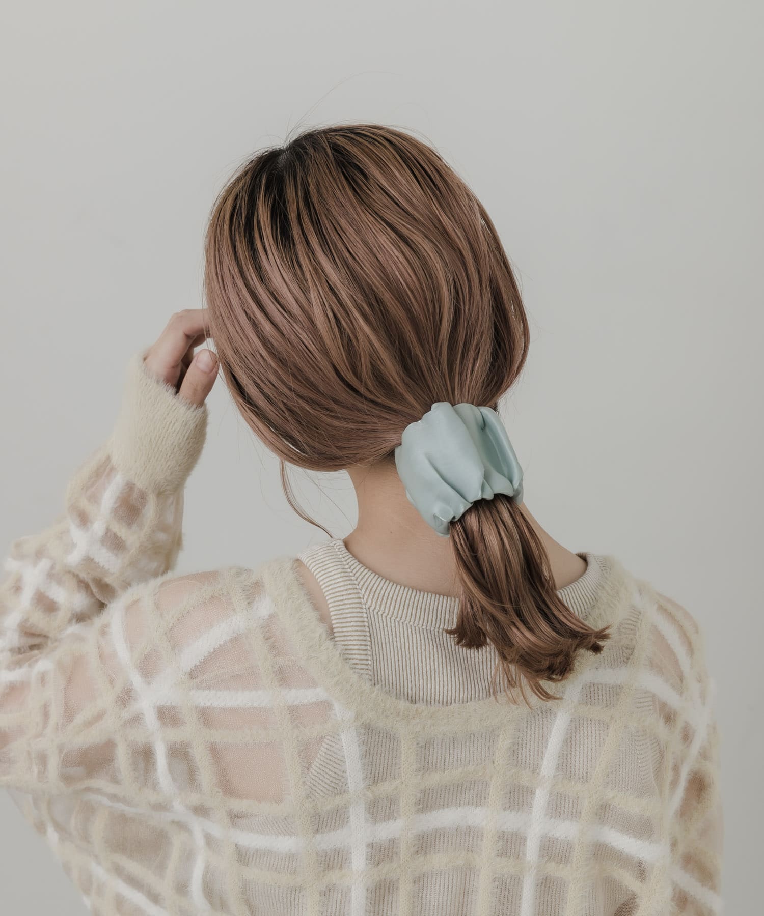 ワイドロールヘアカフ BLU -