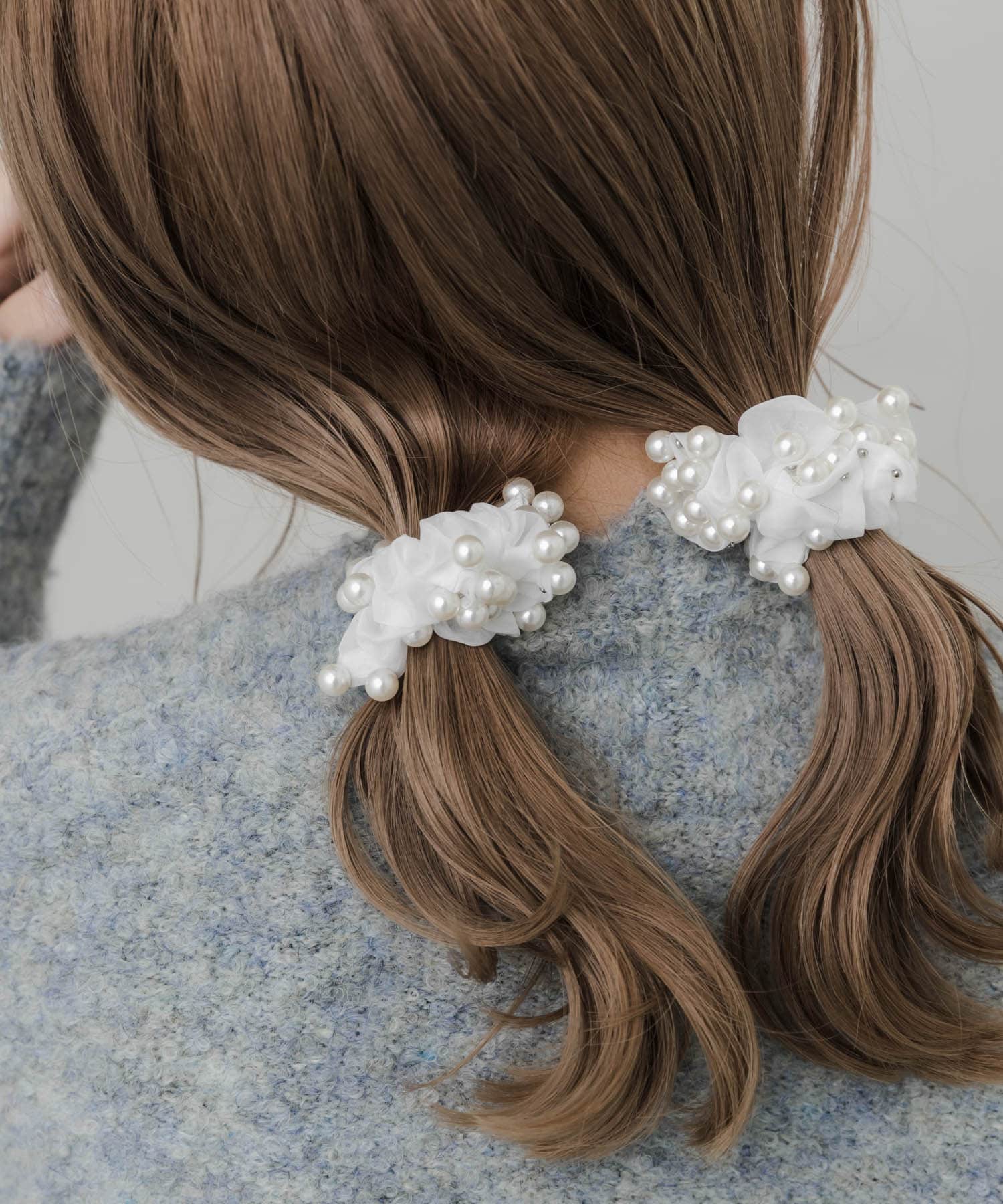 パールシアー2セットミニシュシュ WHT -