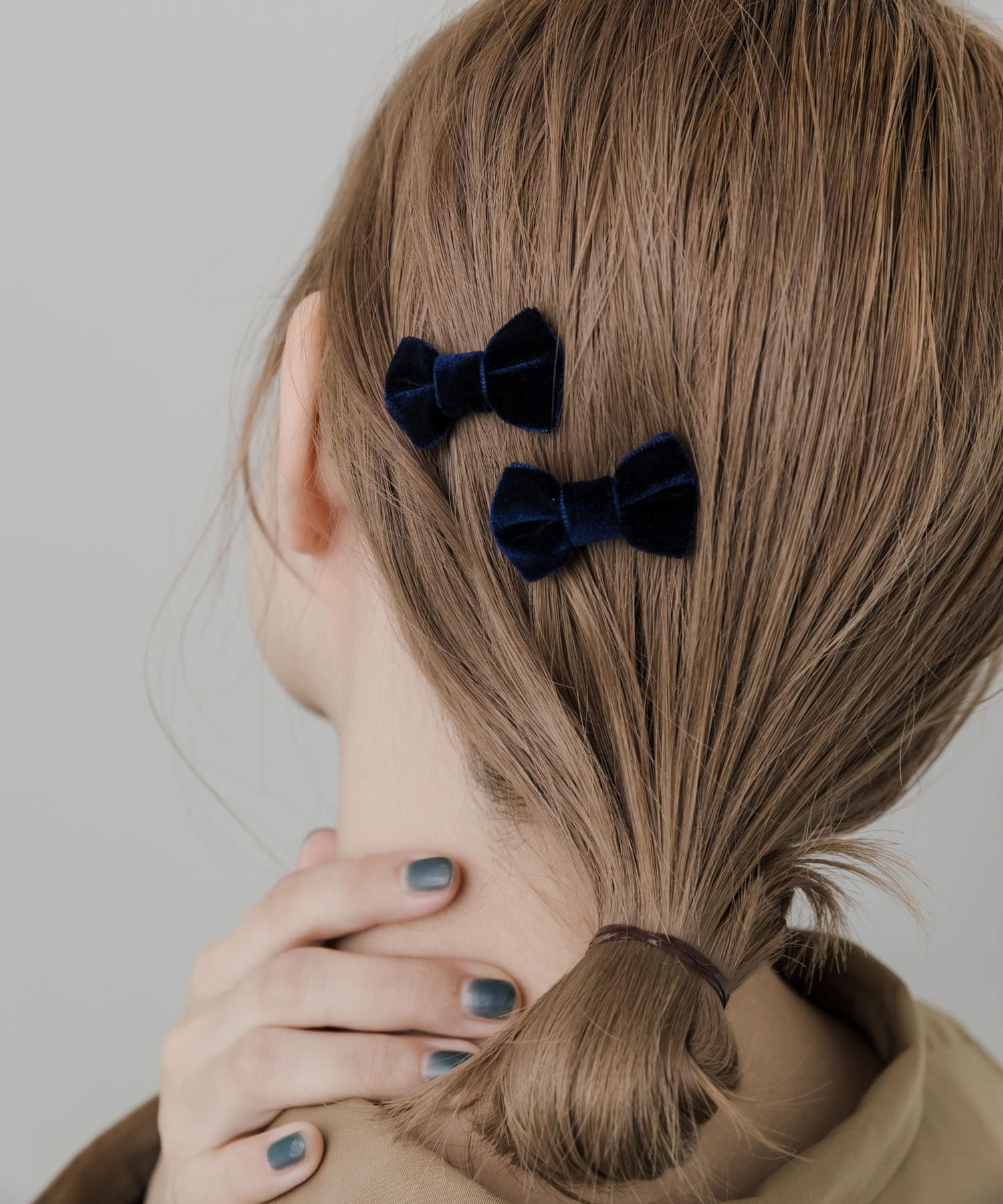 ベロアミニリボン2セットヘアピン
