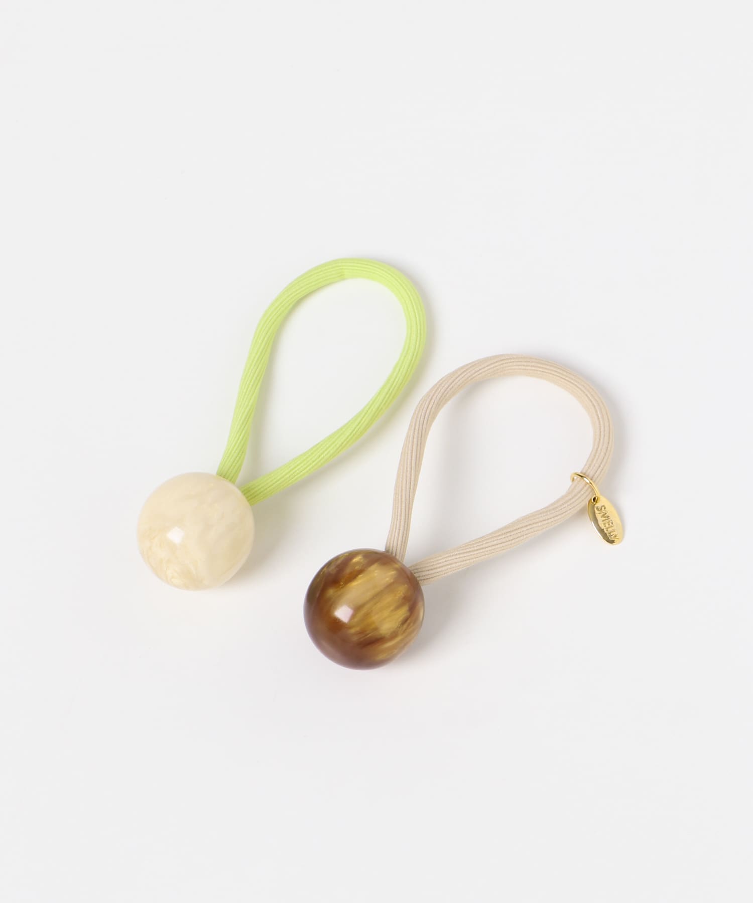 カラフルボール2セットヘアポニー BR/GR -