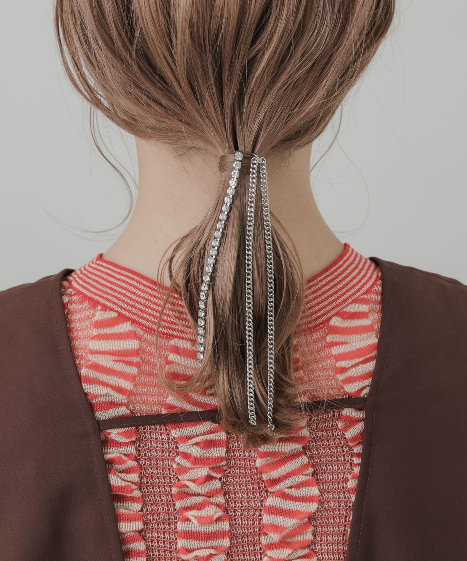 ビジューチェーンヘアカフ SLV -