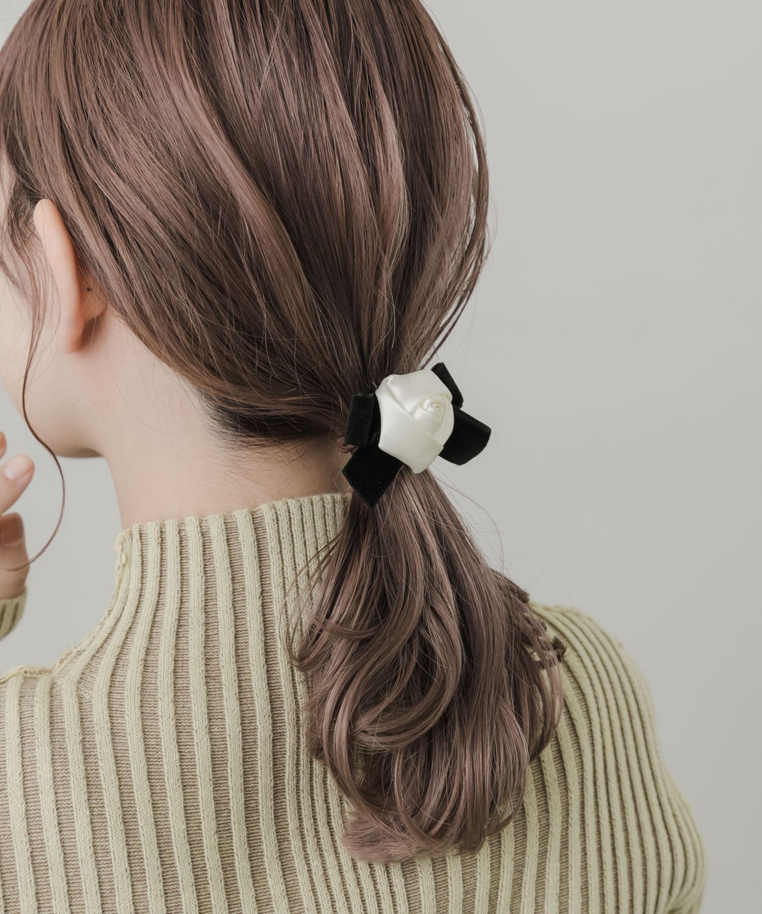 ローズリボンヘアカフ IVO -