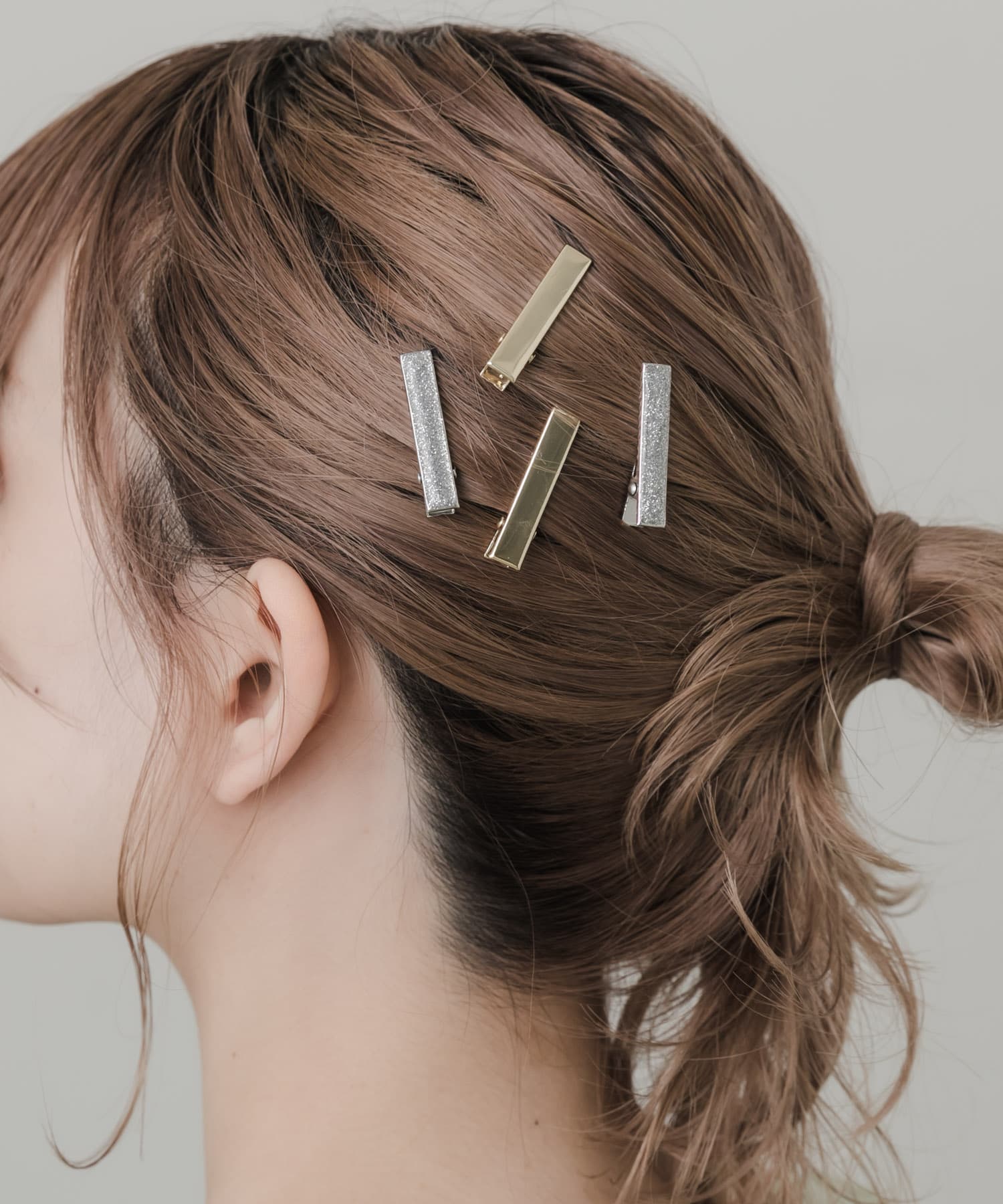 コンビミニスクエア4セットピン GLD/SLV -