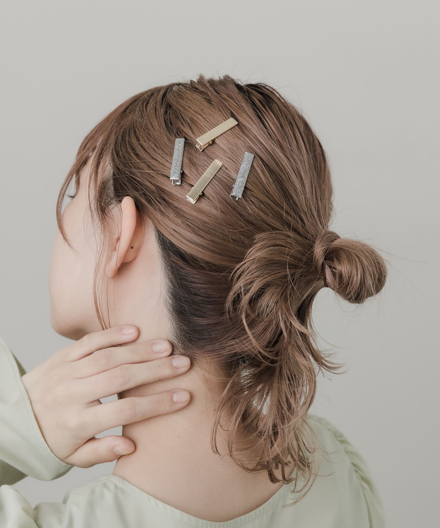 コンビミニスクエア4セットピン GLD/SLV -