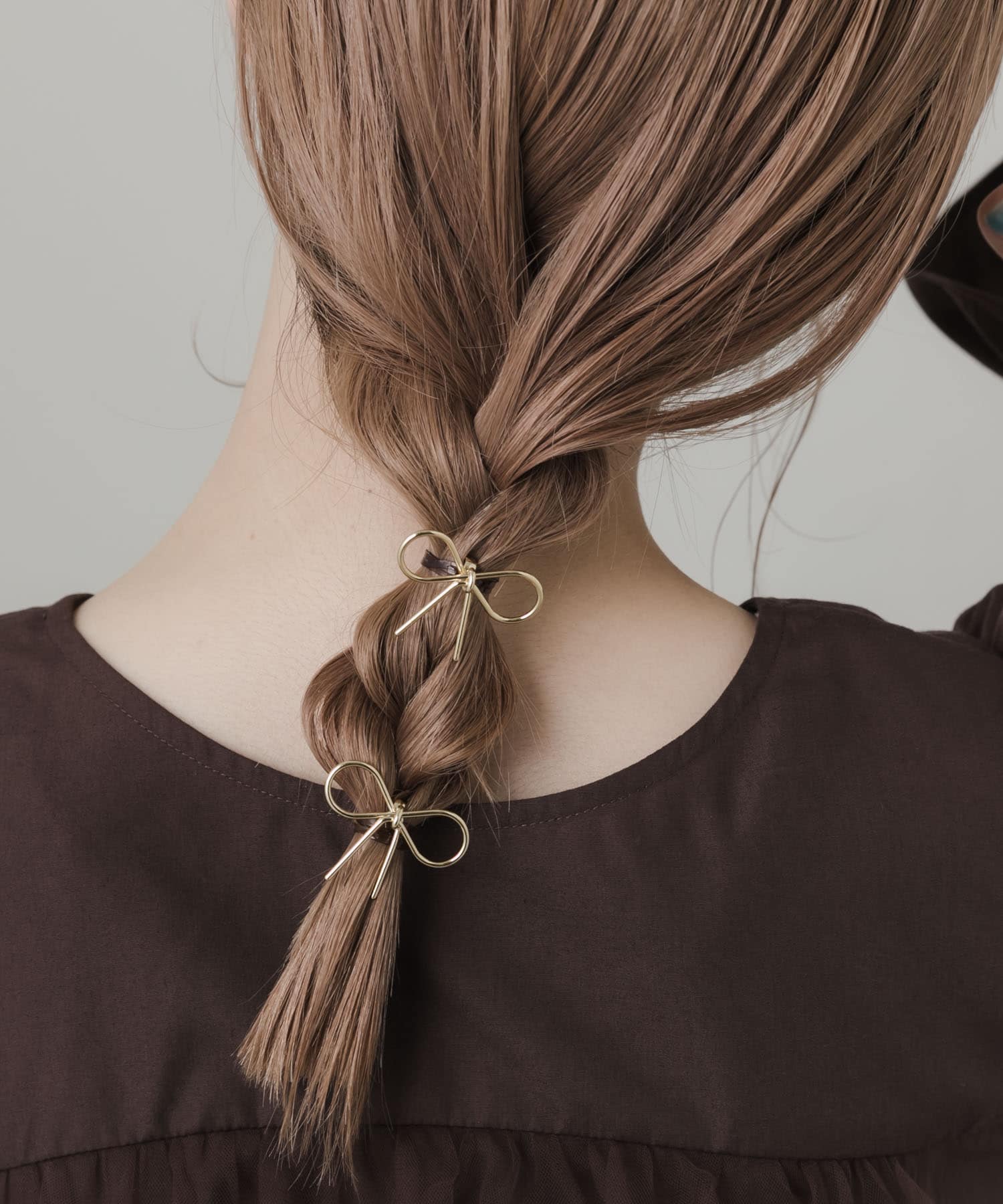 メタルミニリボン2セットヘアカフ GLD -