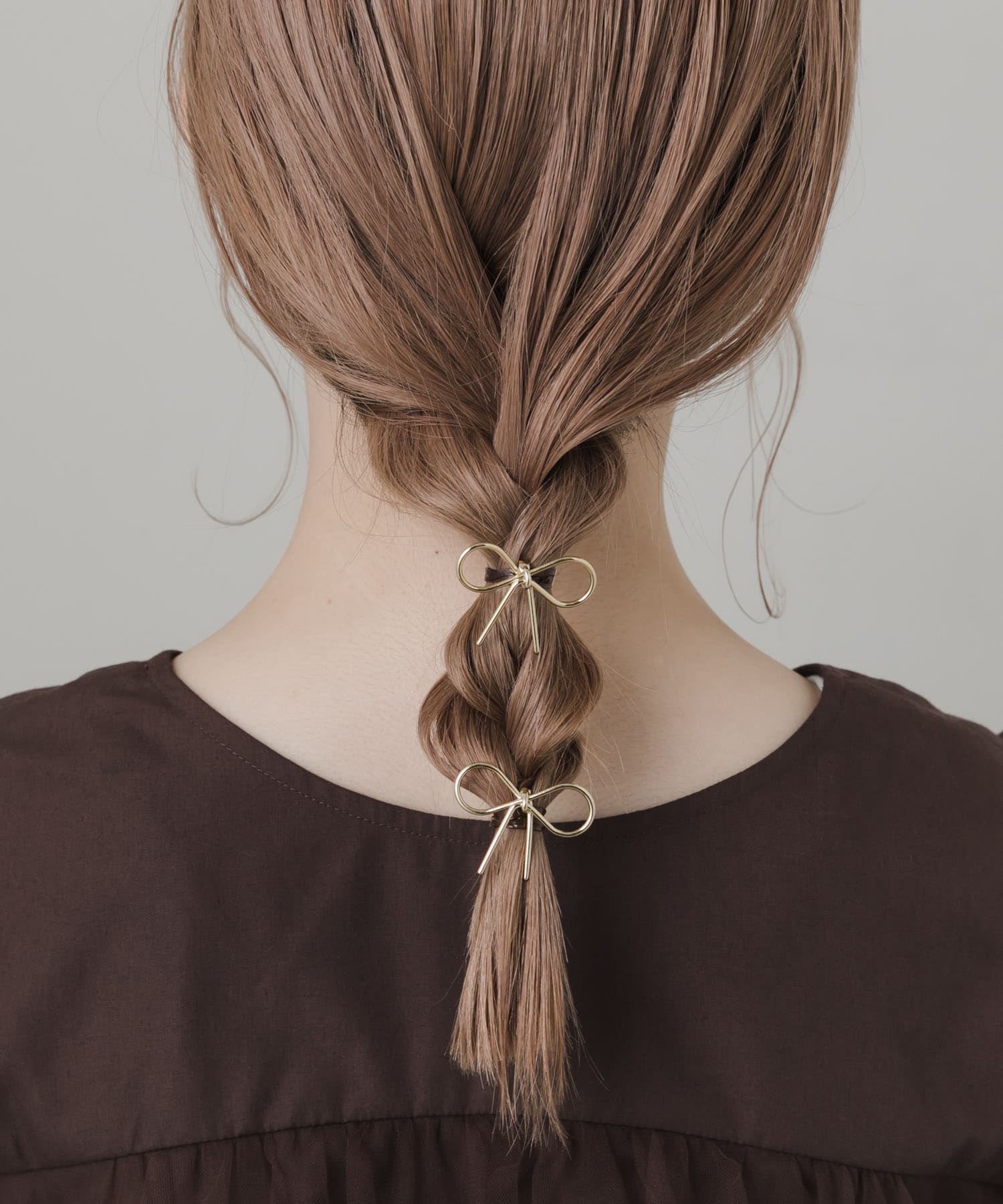 メタルミニリボン2セットヘアカフ GLD -