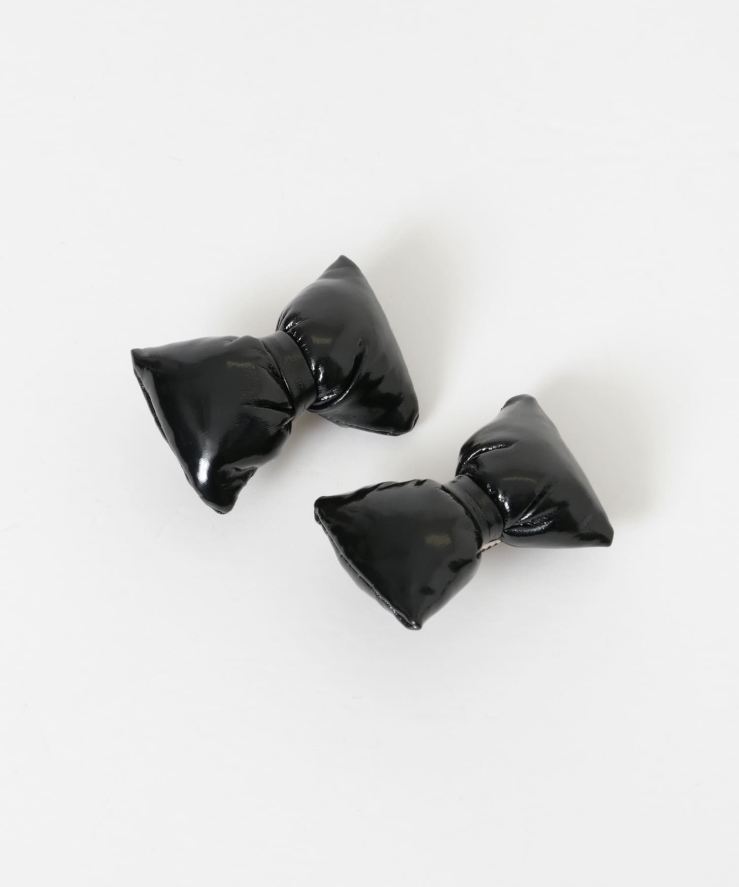 クッションリボン2セットヘアピン BLK -
