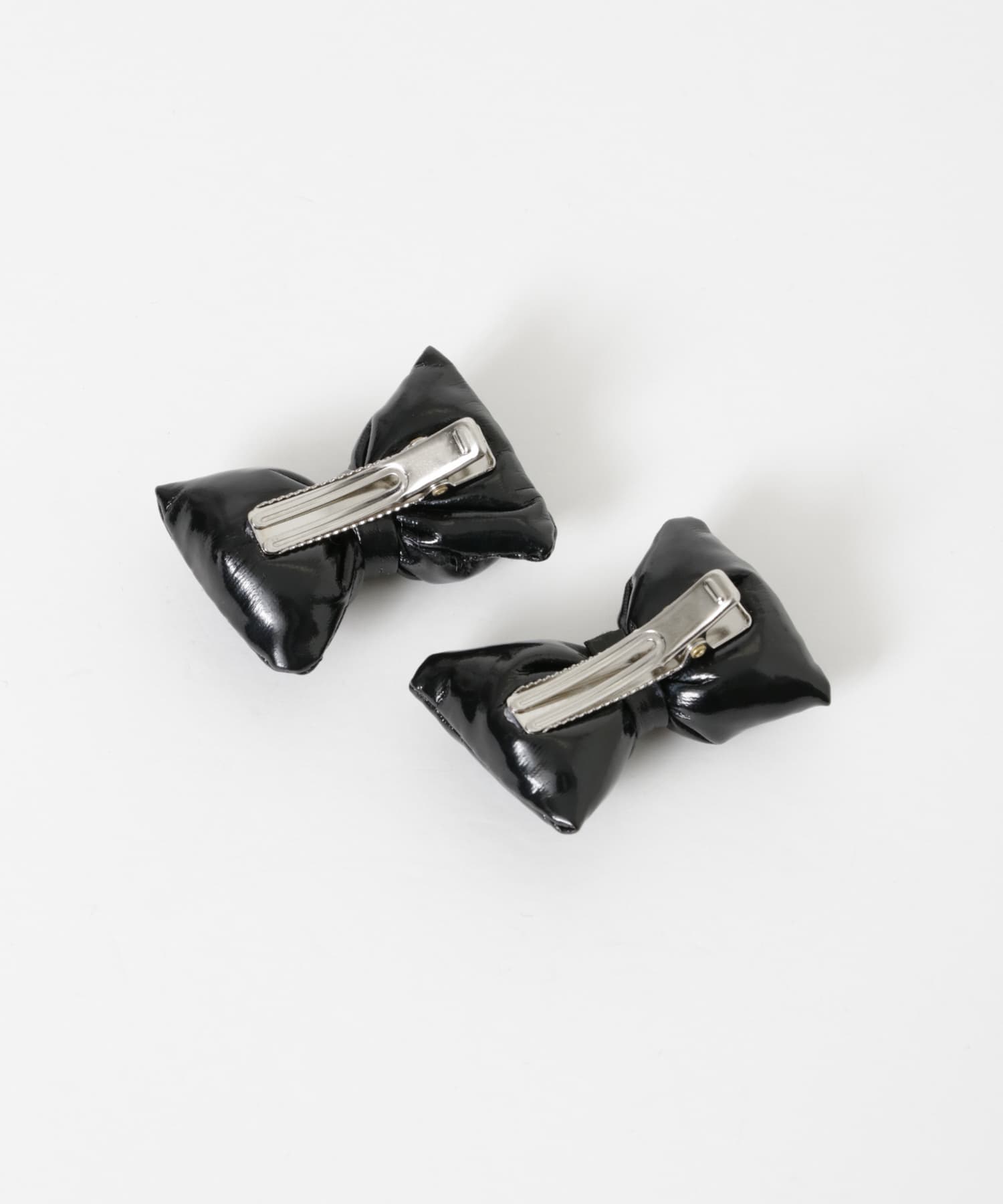 クッションリボン2セットヘアピン BLK -