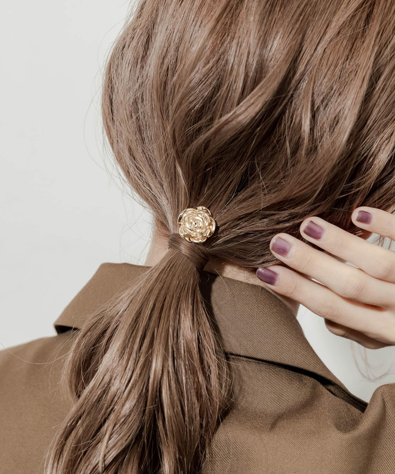 メタルローズモチーフヘアカフ GLD -