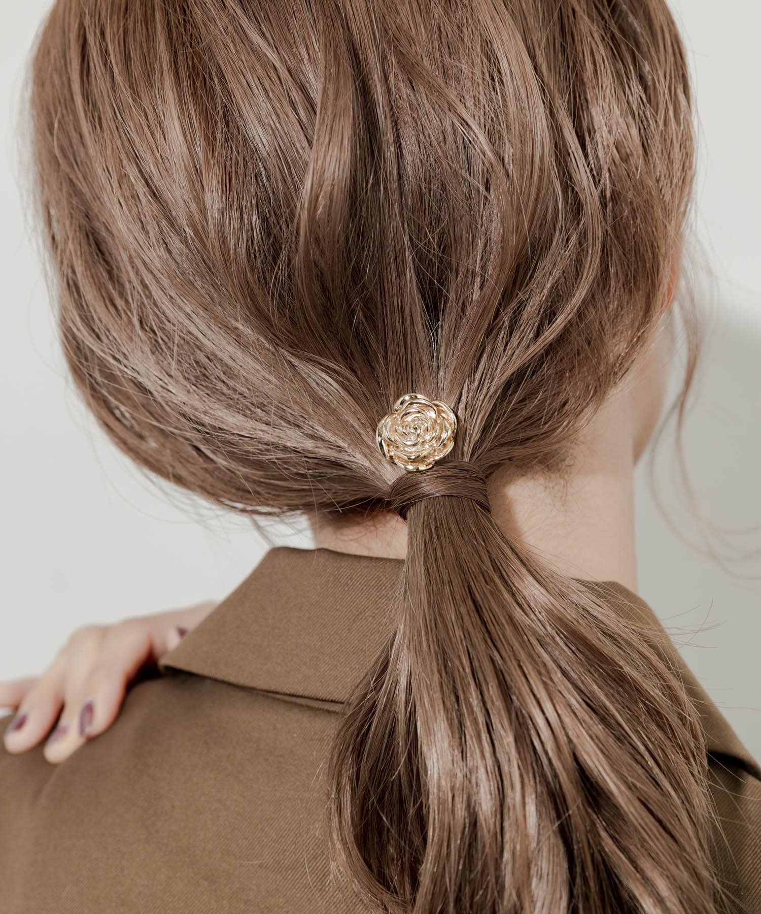 メタルローズモチーフヘアカフ GLD -