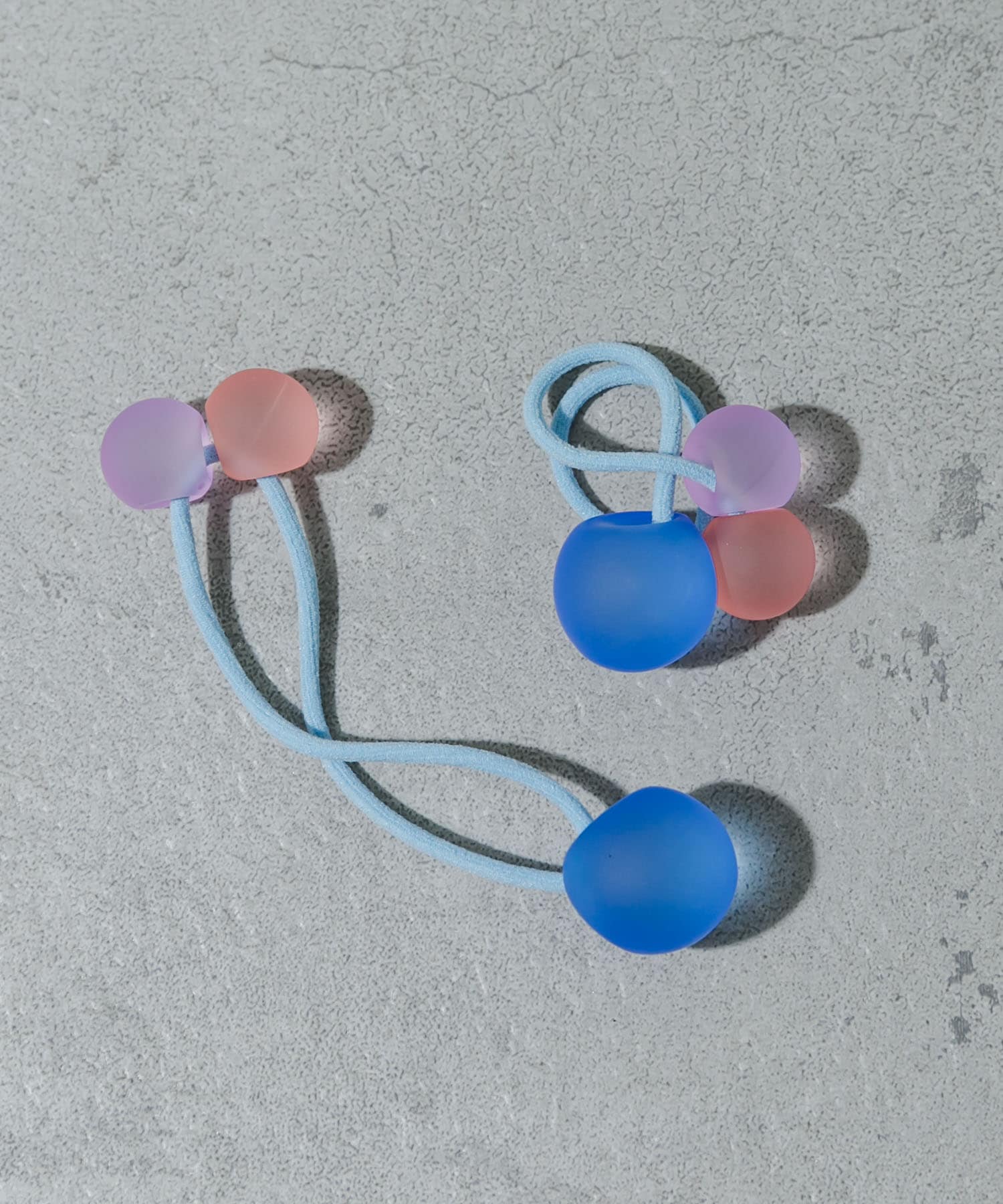 パステルカラー2セットヘアゴム BLU -