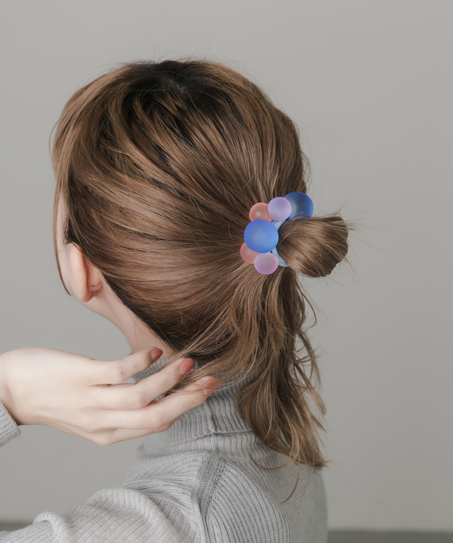 パステルカラー2セットヘアゴム BLU -