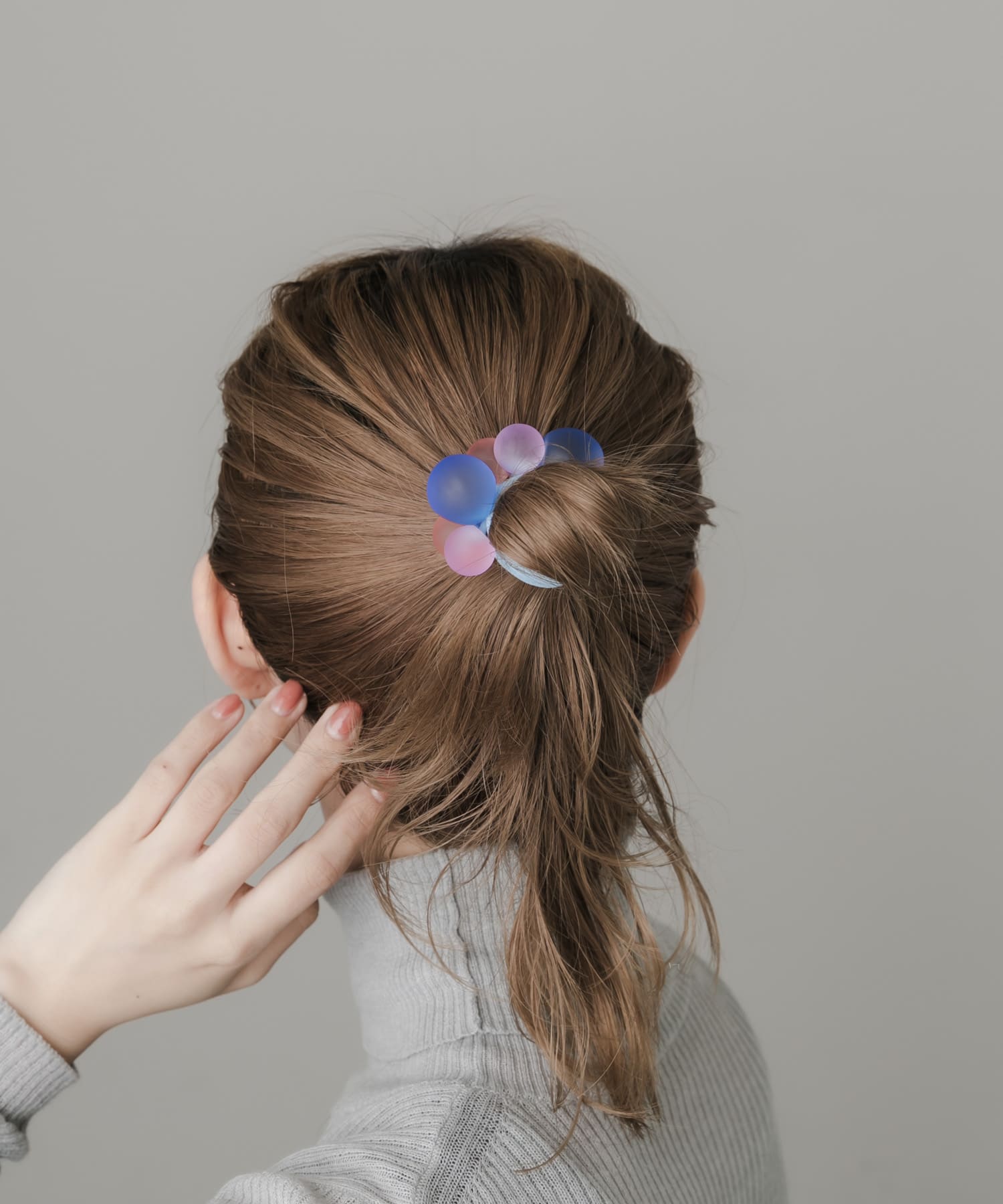 パステルカラー2セットヘアゴム BLU -