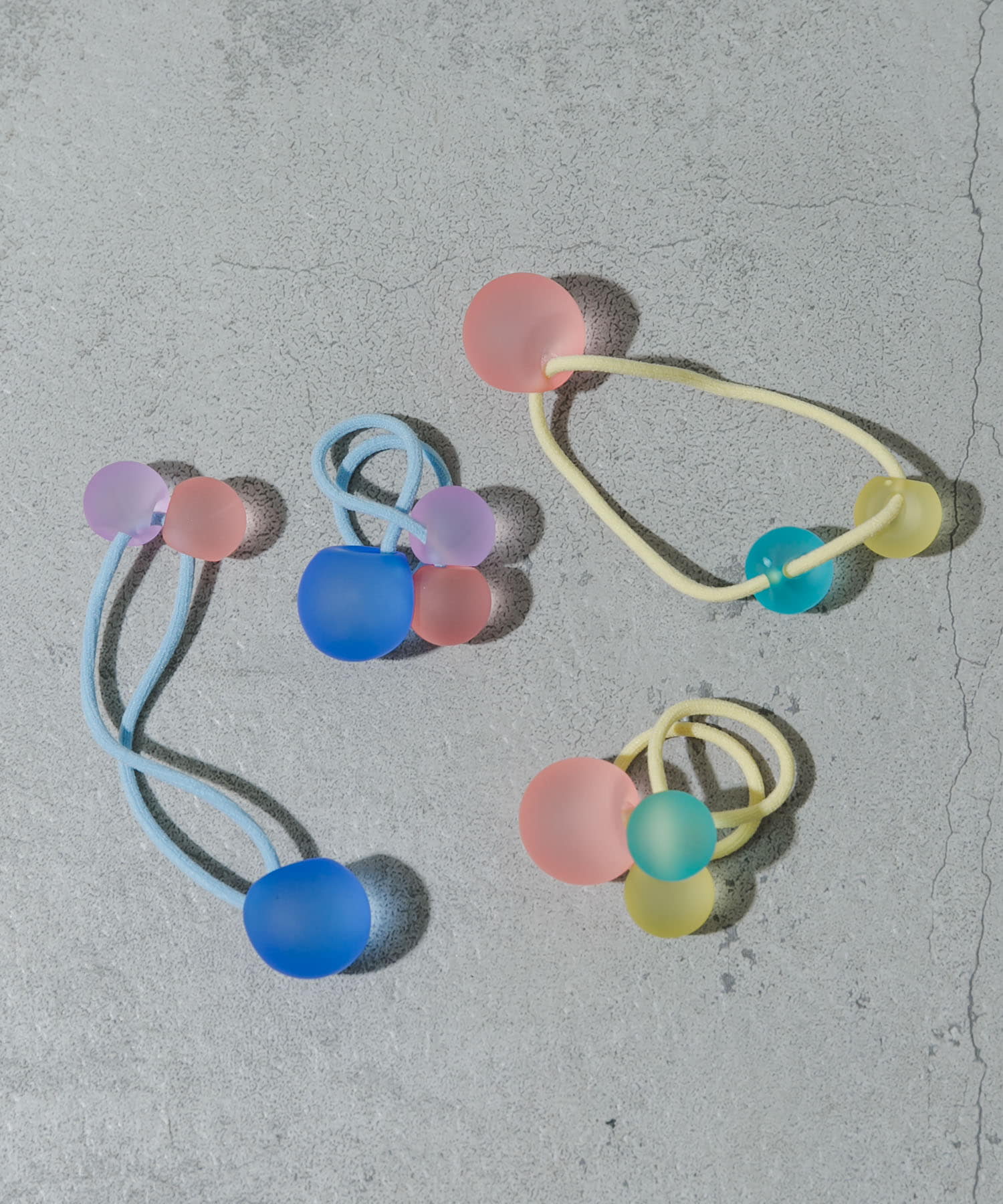 パステルカラー2セットヘアゴム YEL -