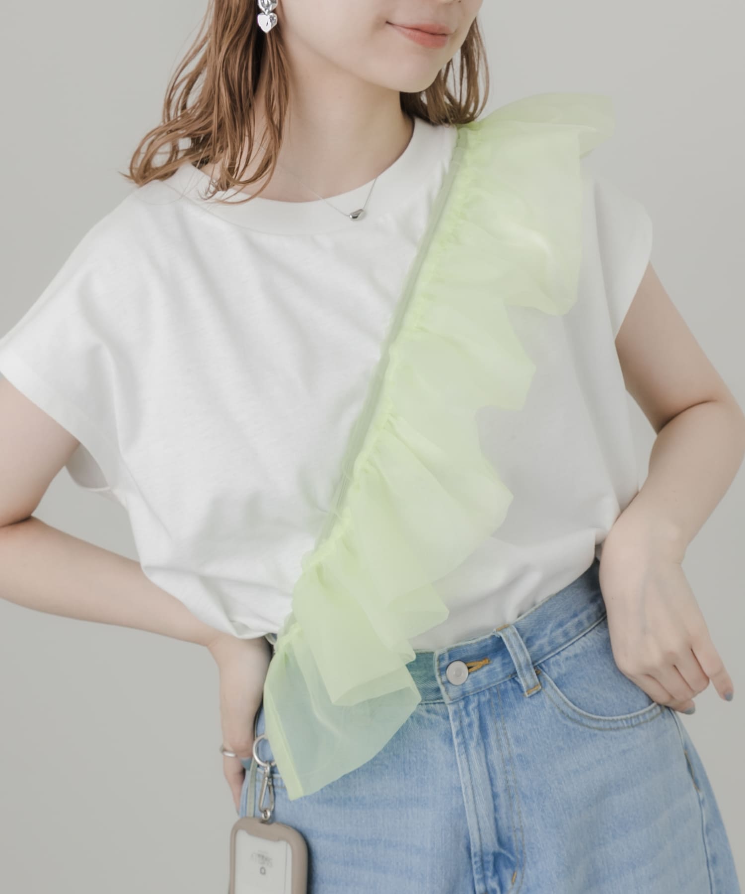 オーガンジースマホショルダー MNT -