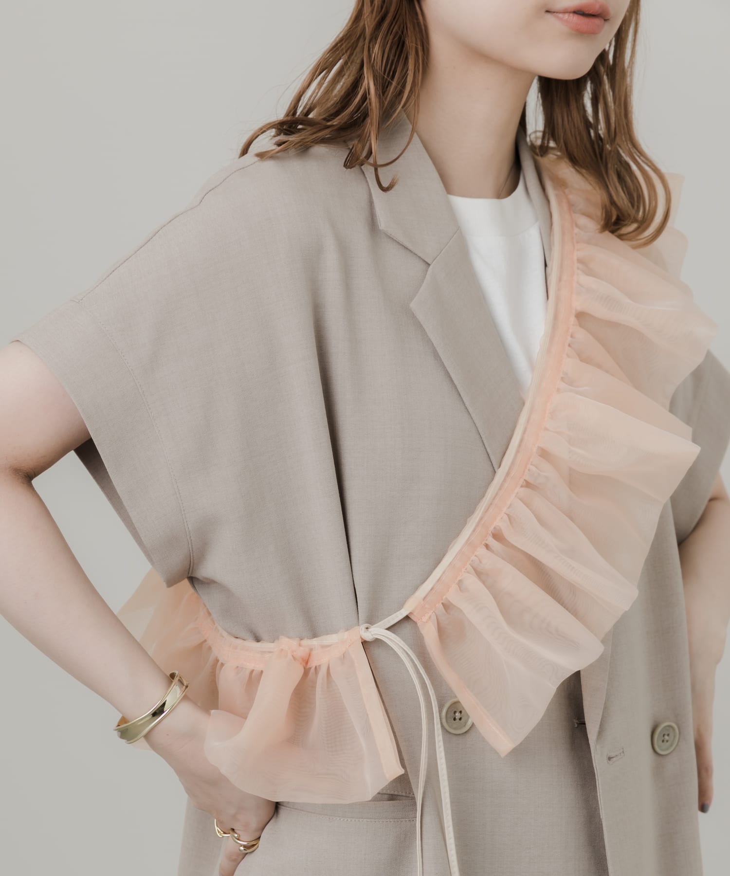 オーガンジースマホショルダー PNK -