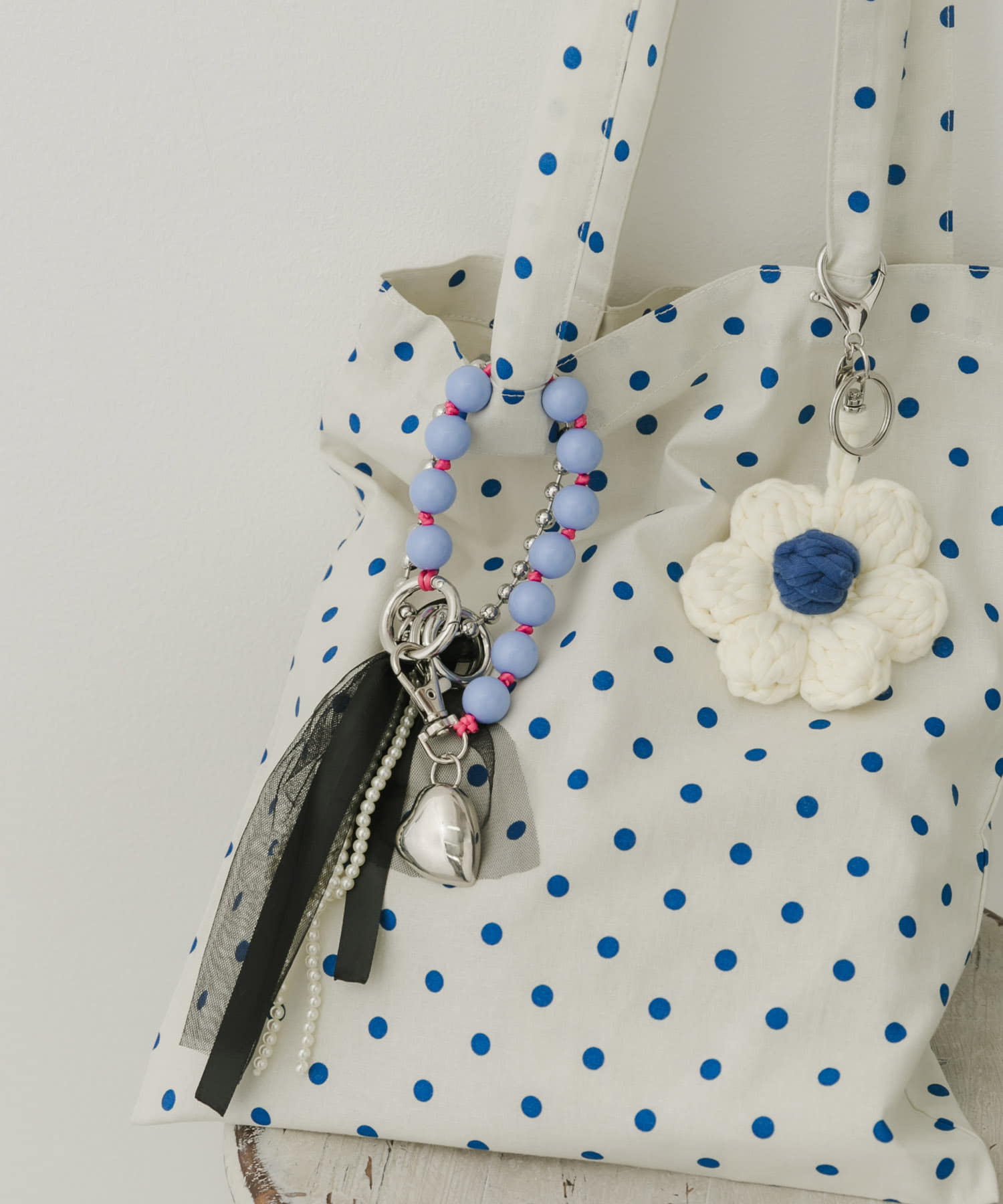 カラーボールミニミラーキーチェーン L.BLU -