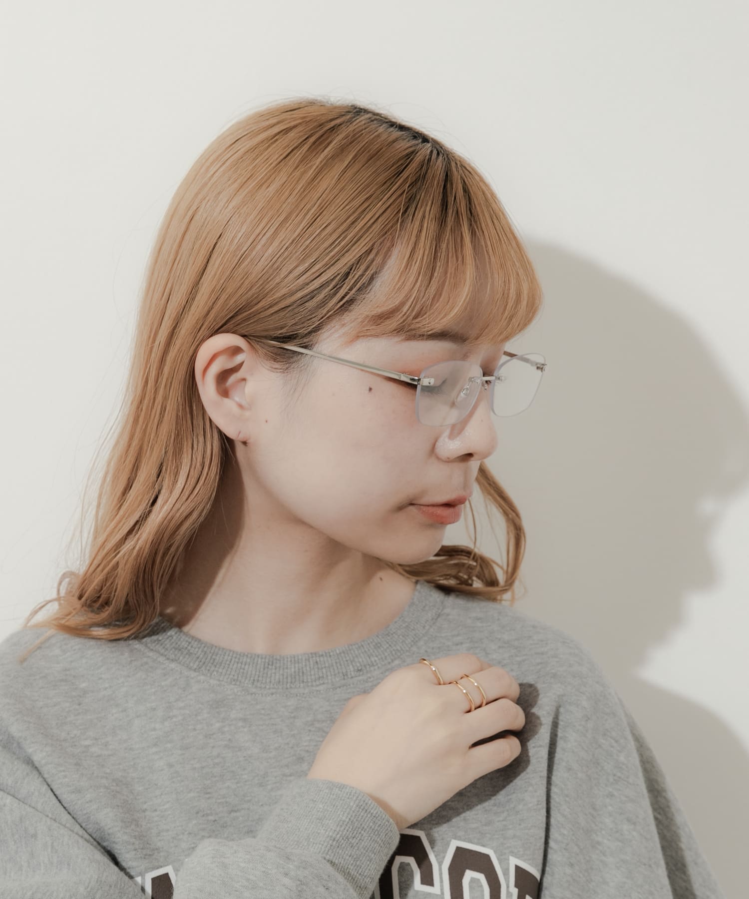 リムレスダテメガネ SLV -