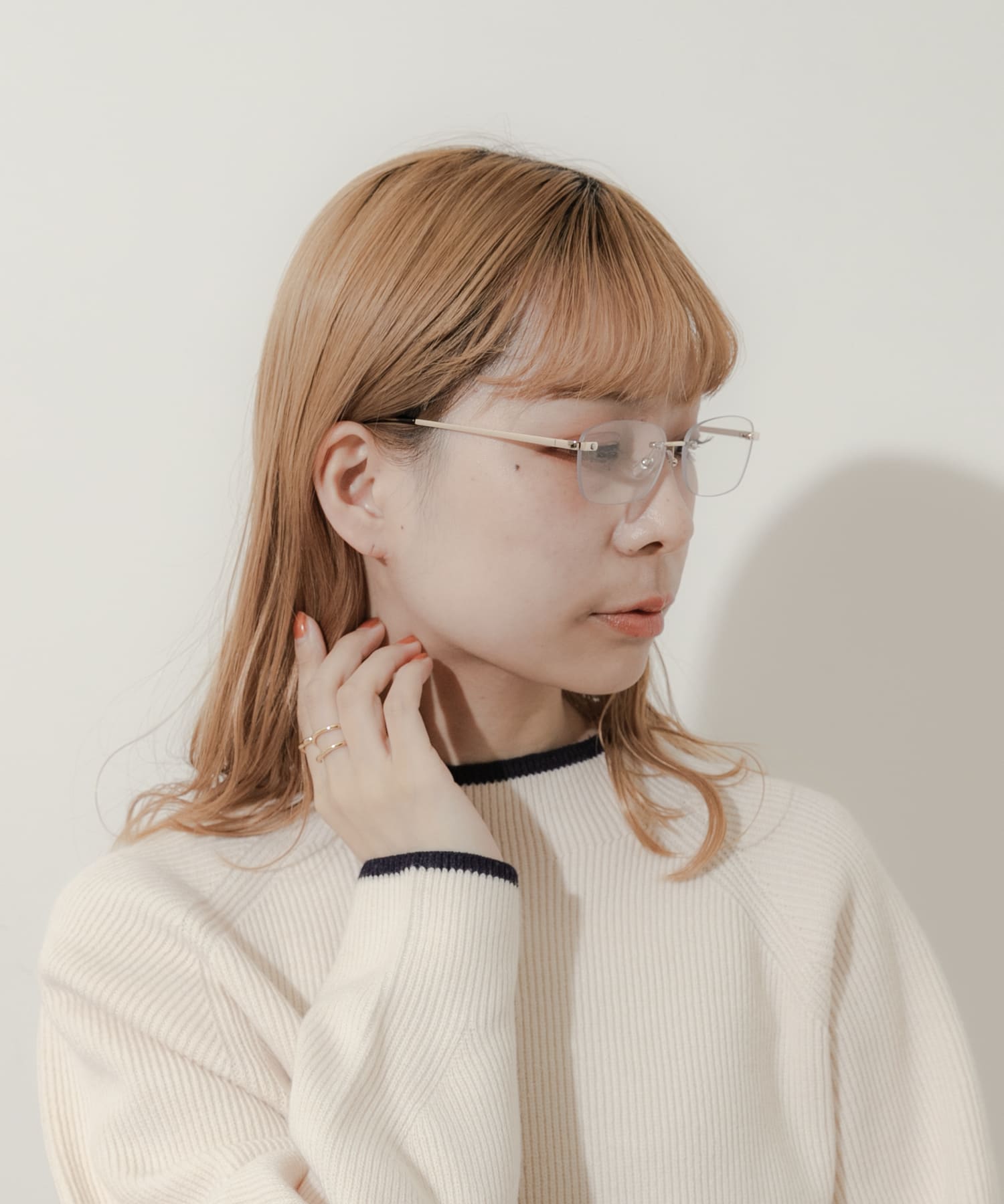 リムレスダテメガネ GLD -