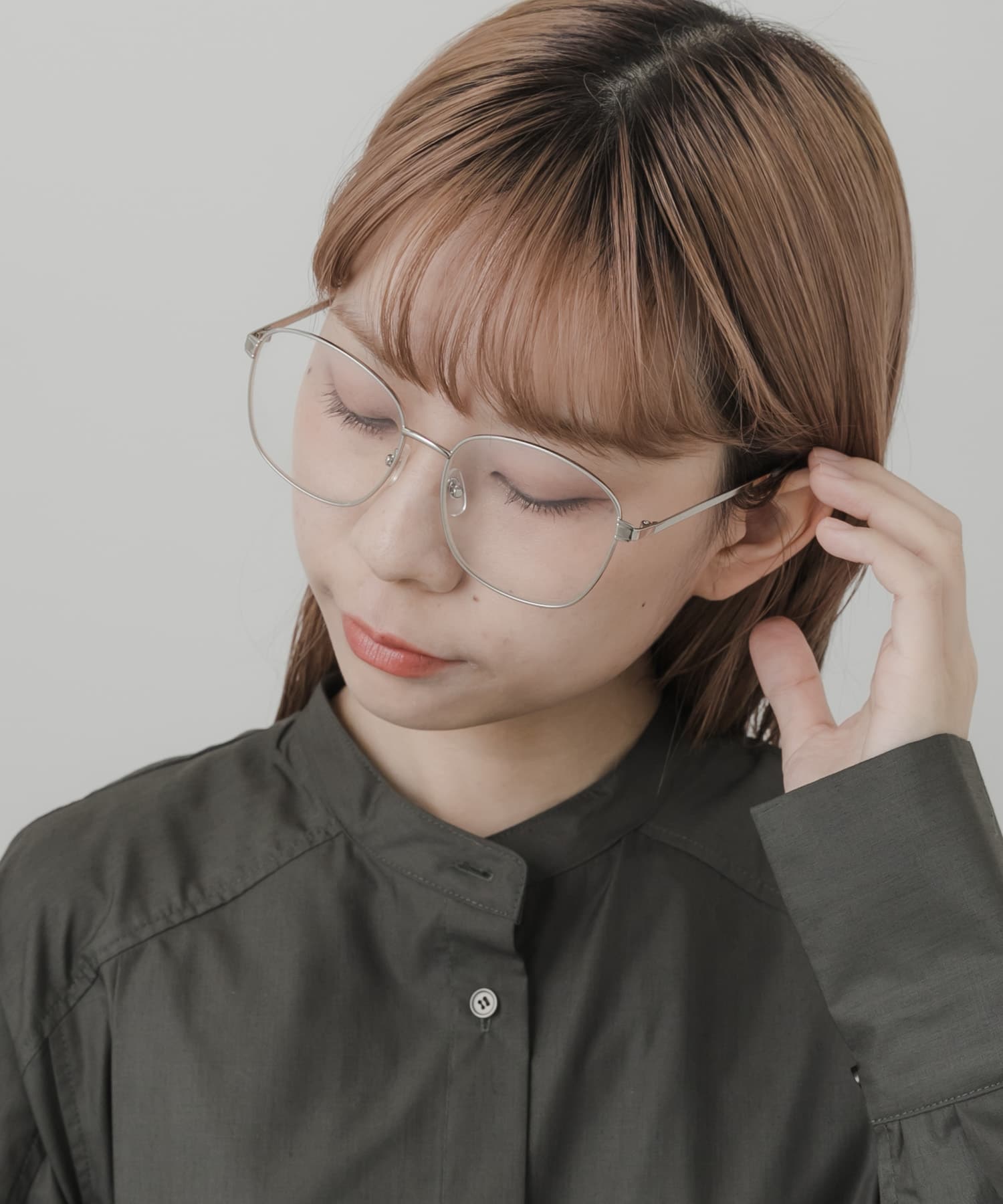 ビッグシェイプダテメガネ SLV -