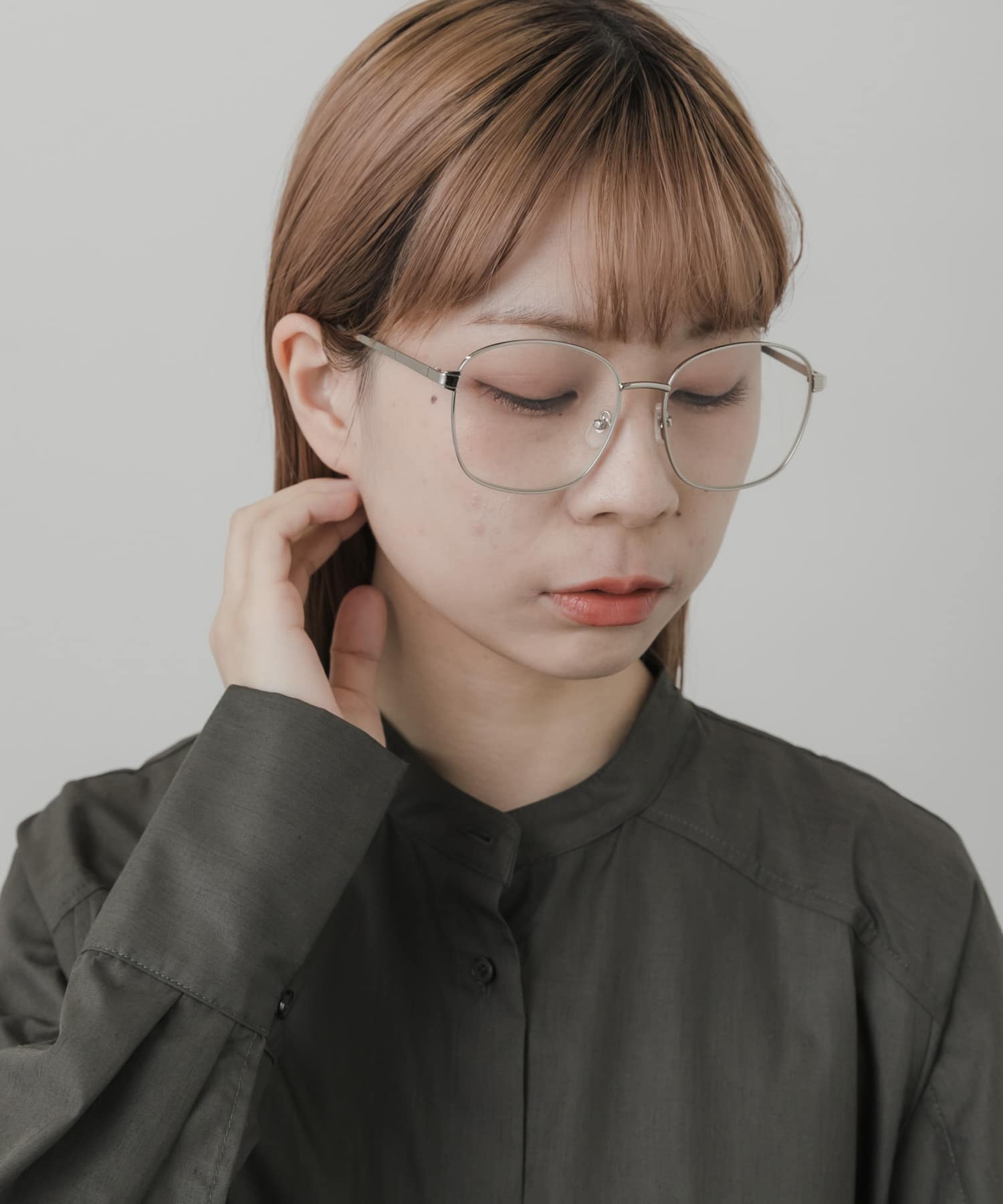 ビッグシェイプダテメガネ SLV -