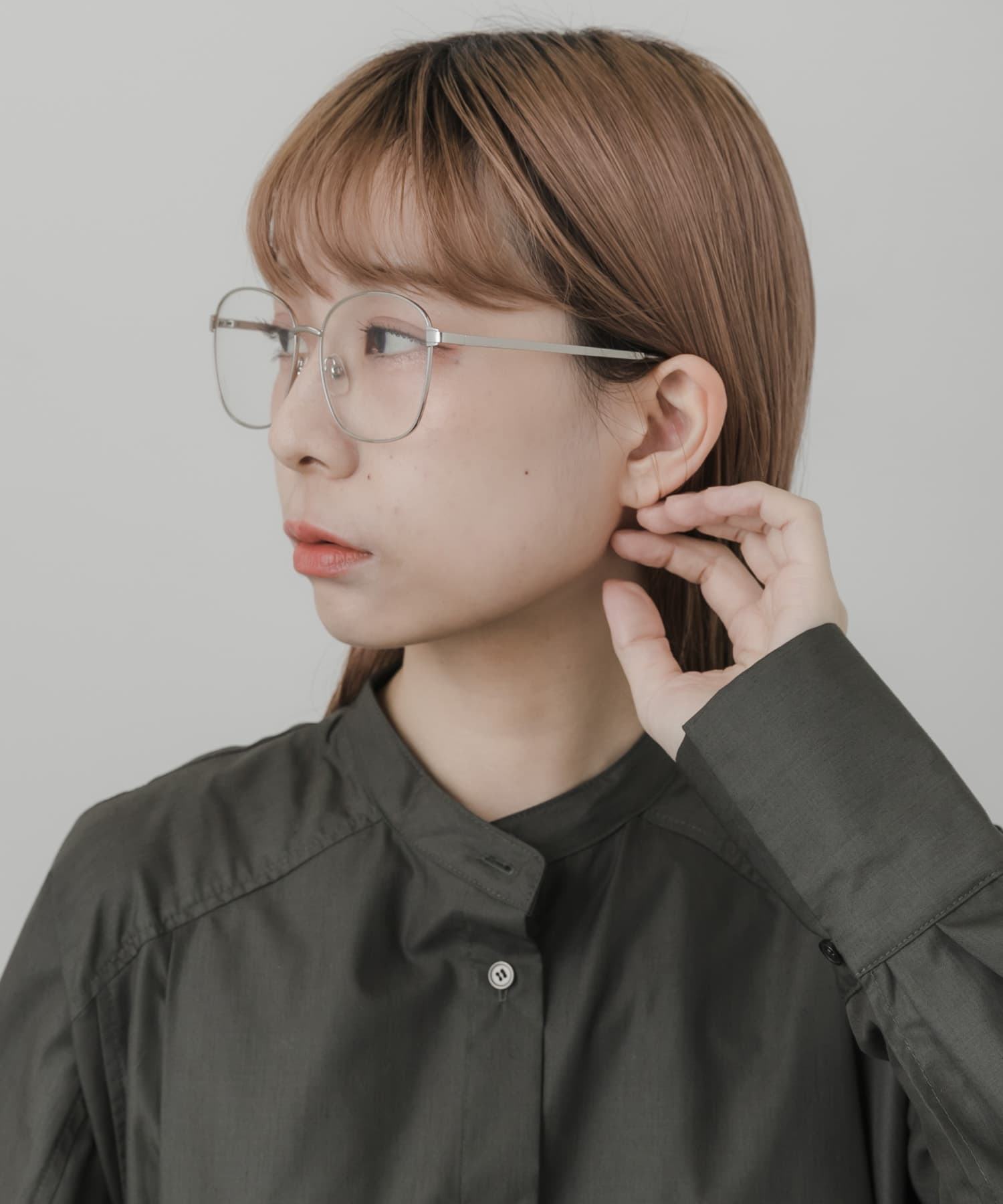 ビッグシェイプダテメガネ SLV -