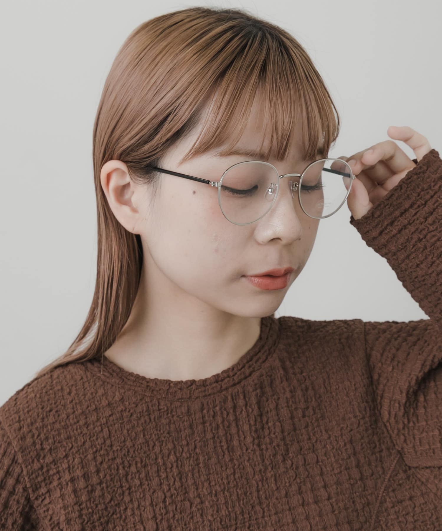 シンプルボストンダテメガネ SLV -