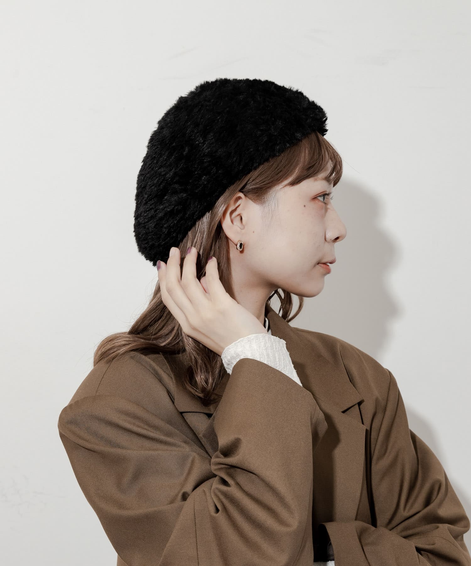 ファーニットベレー BLK -