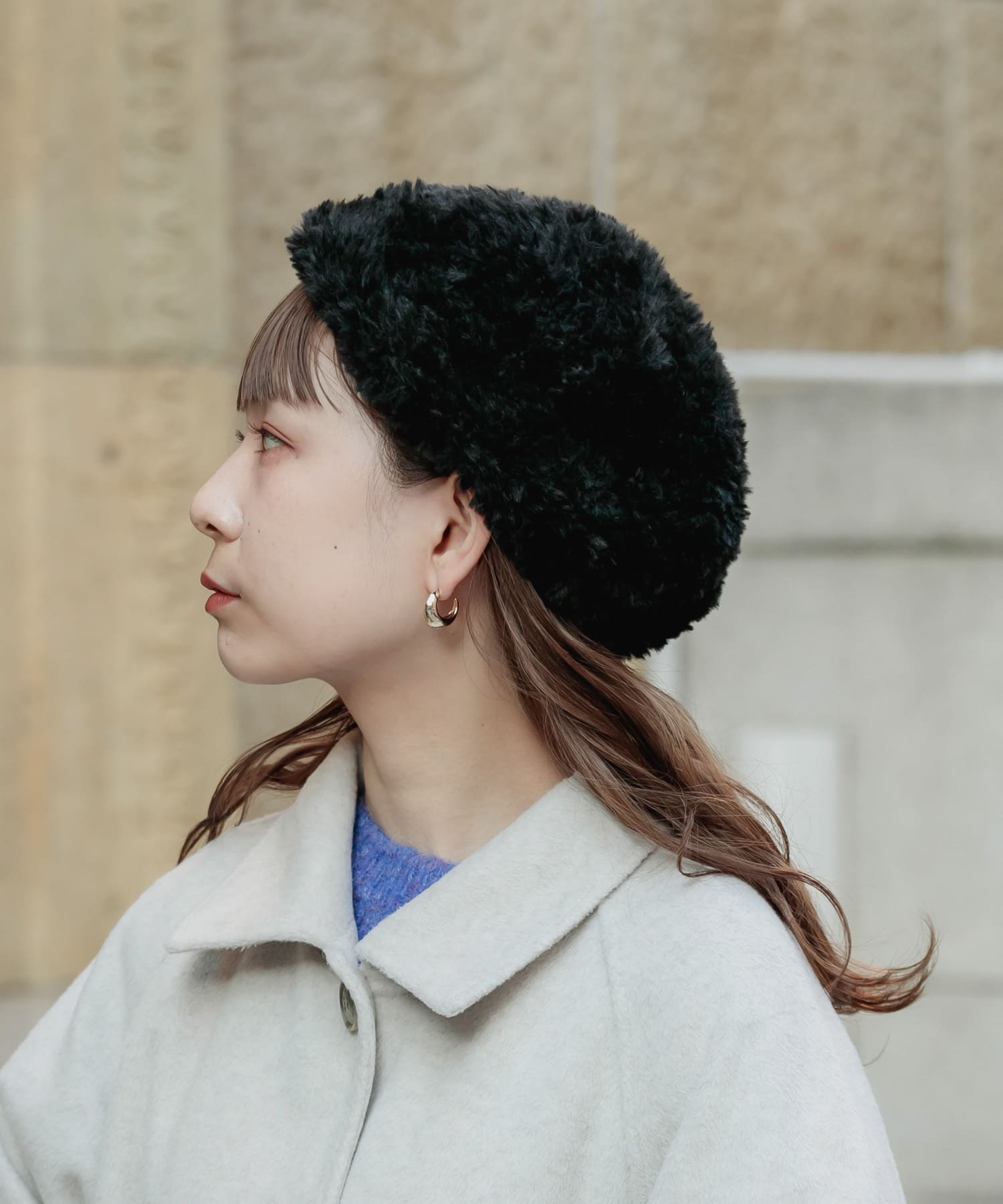 ファーニットベレー BLK -