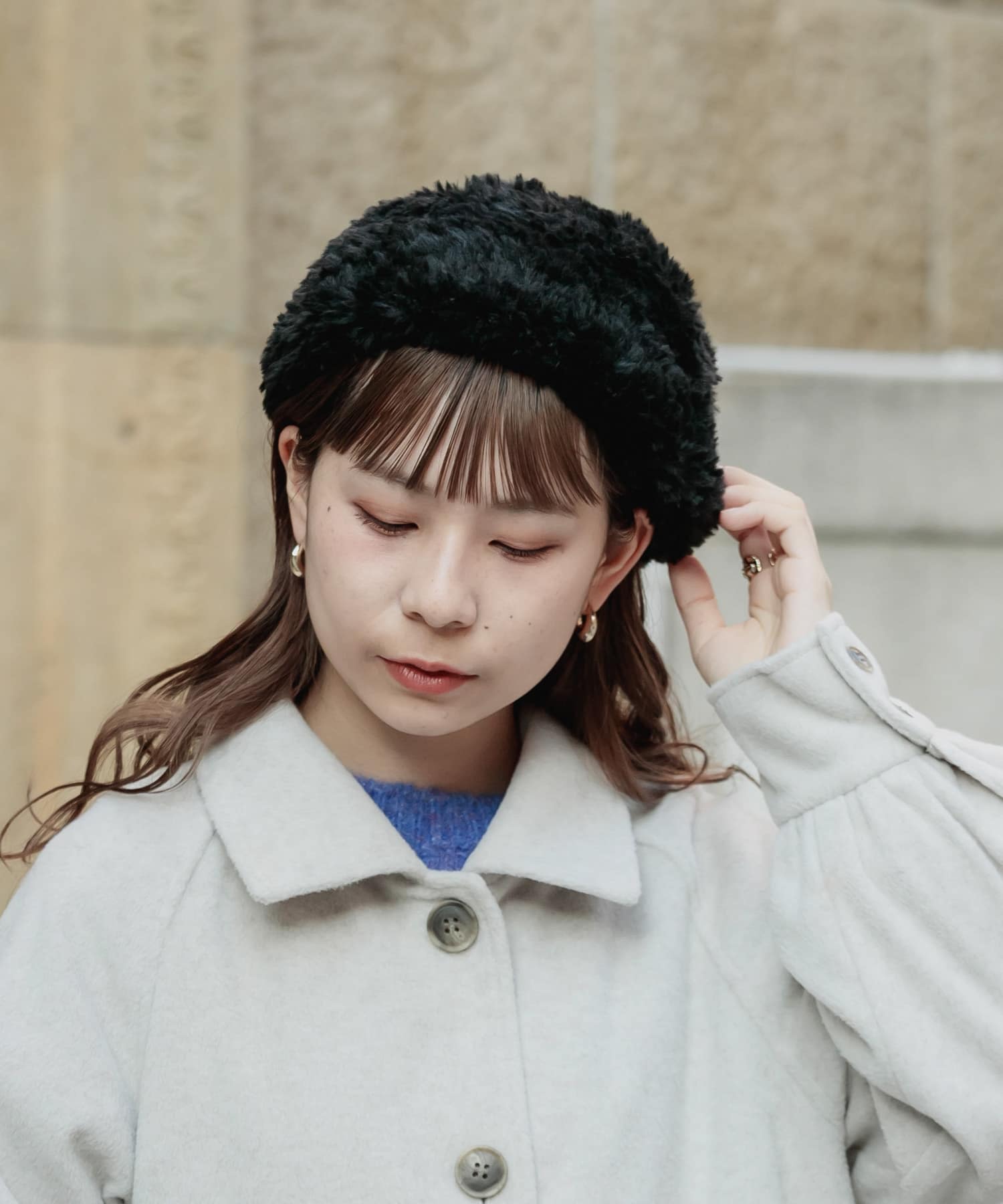 ファーニットベレー BLK -