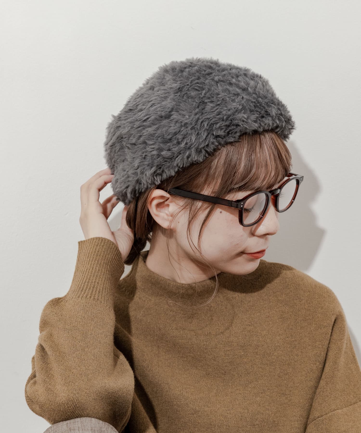 ファーニットベレー GRY -