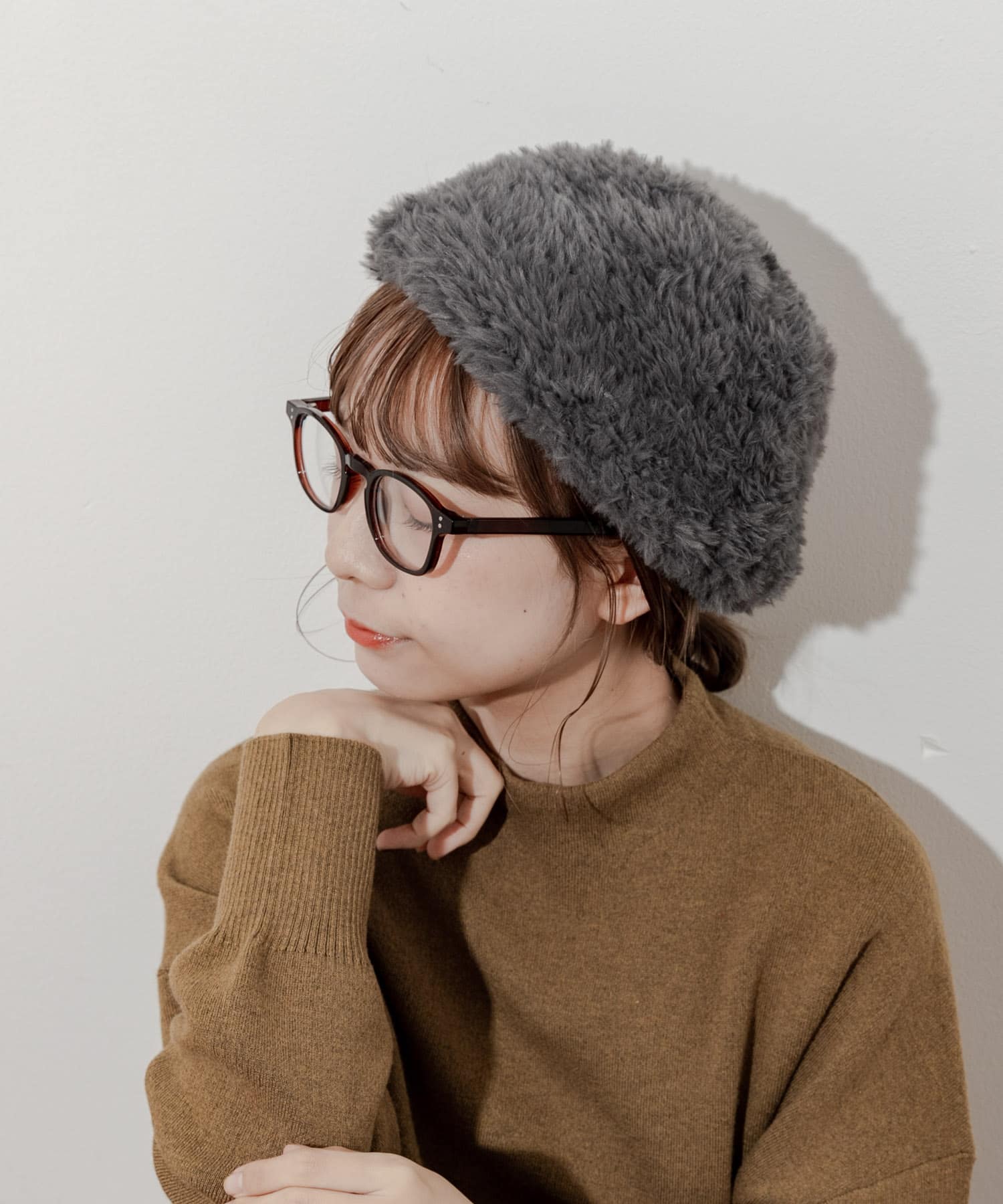 ファーニットベレー GRY -