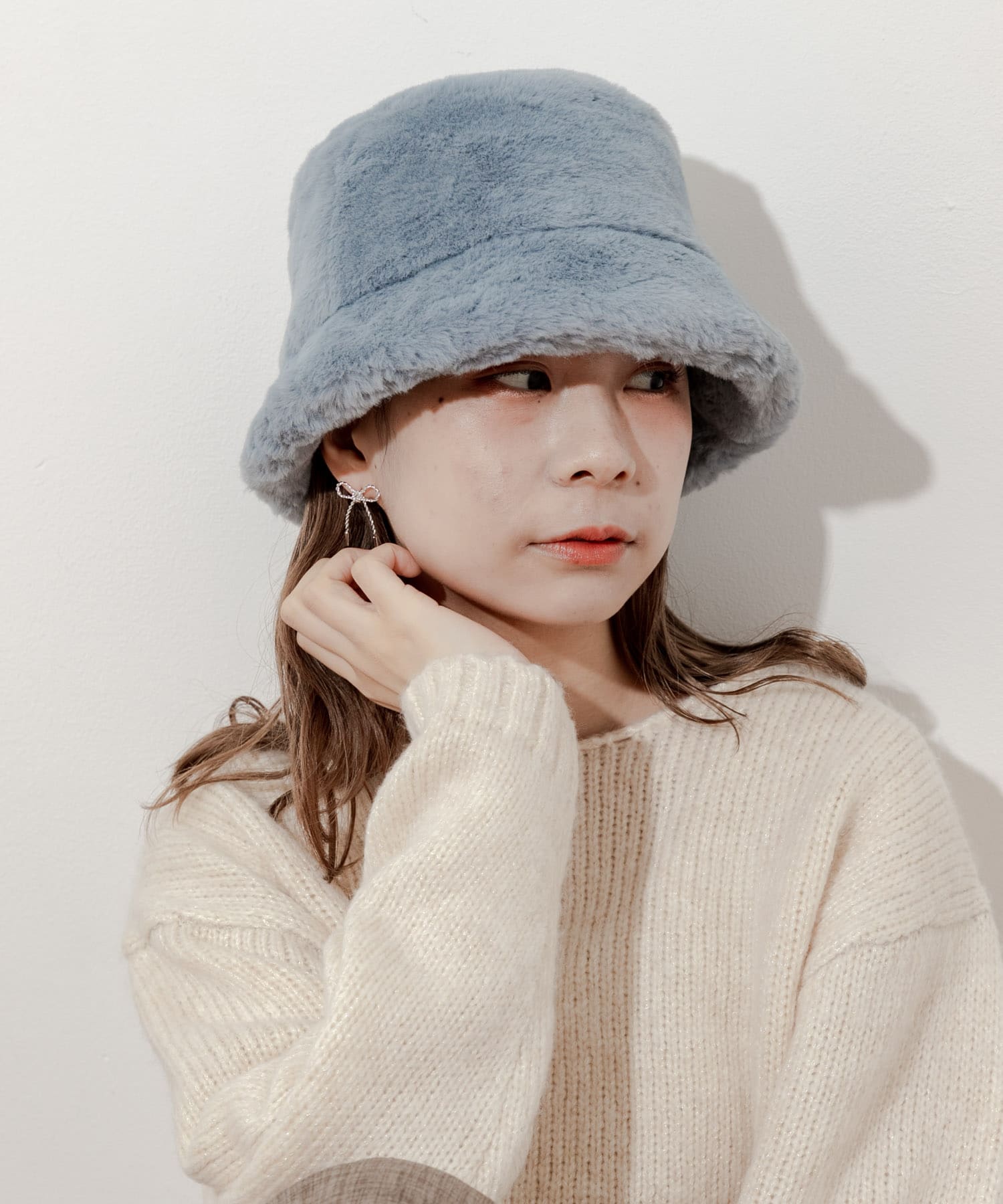 ファーバケットハット L.BLU -