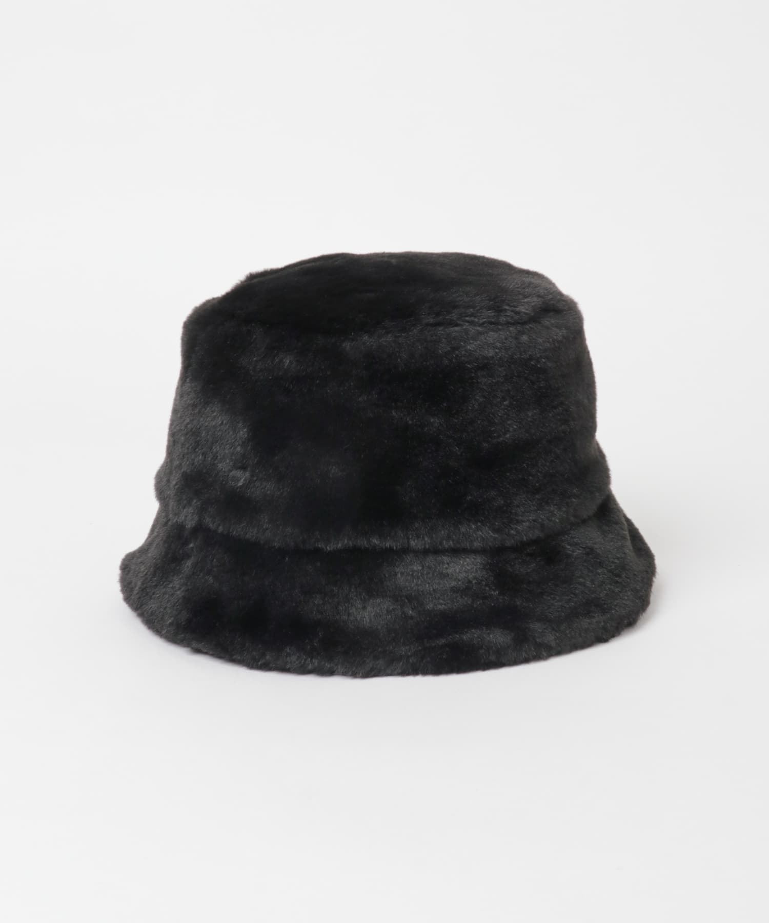 ファーバケットハット BLK -