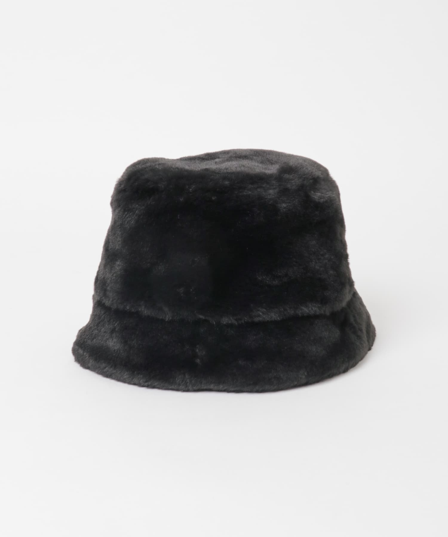 ファーバケットハット BLK -