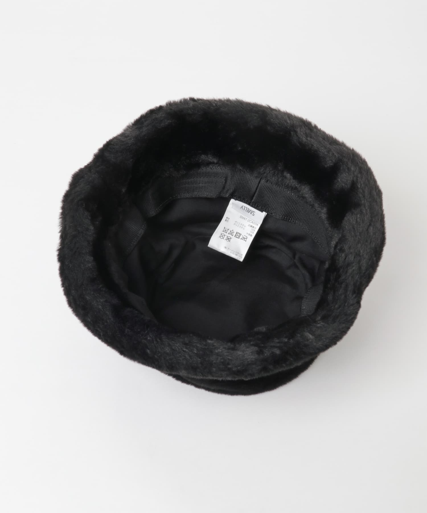 ファーバケットハット BLK -