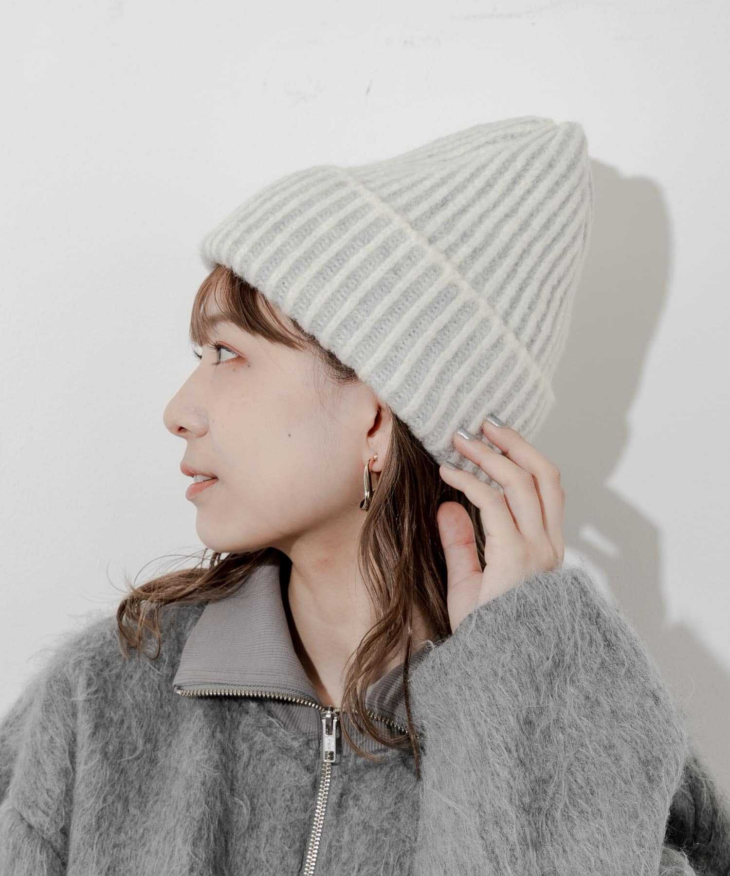 ミックスリブニットキャップ IVO -