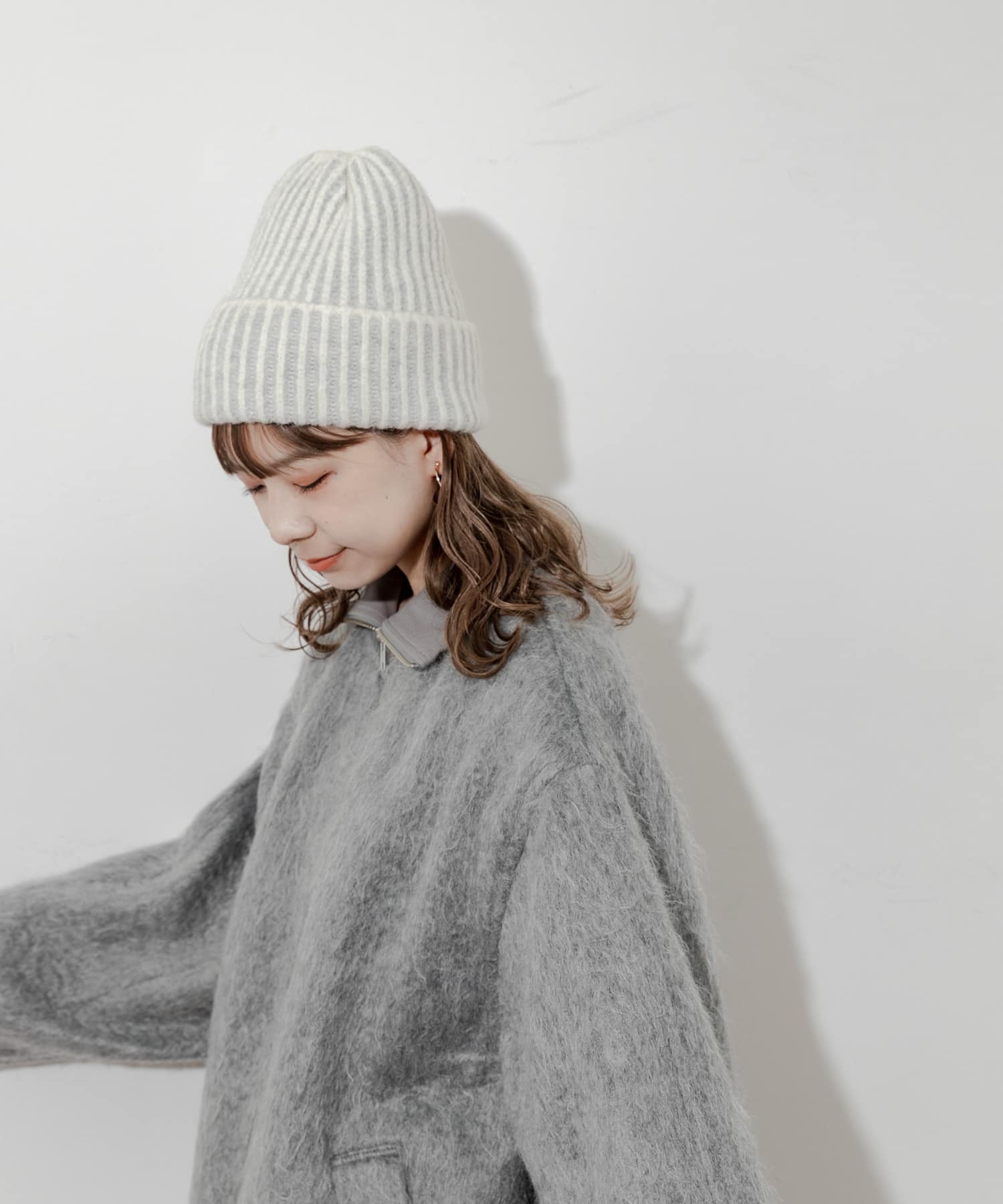 ミックスリブニットキャップ IVO -