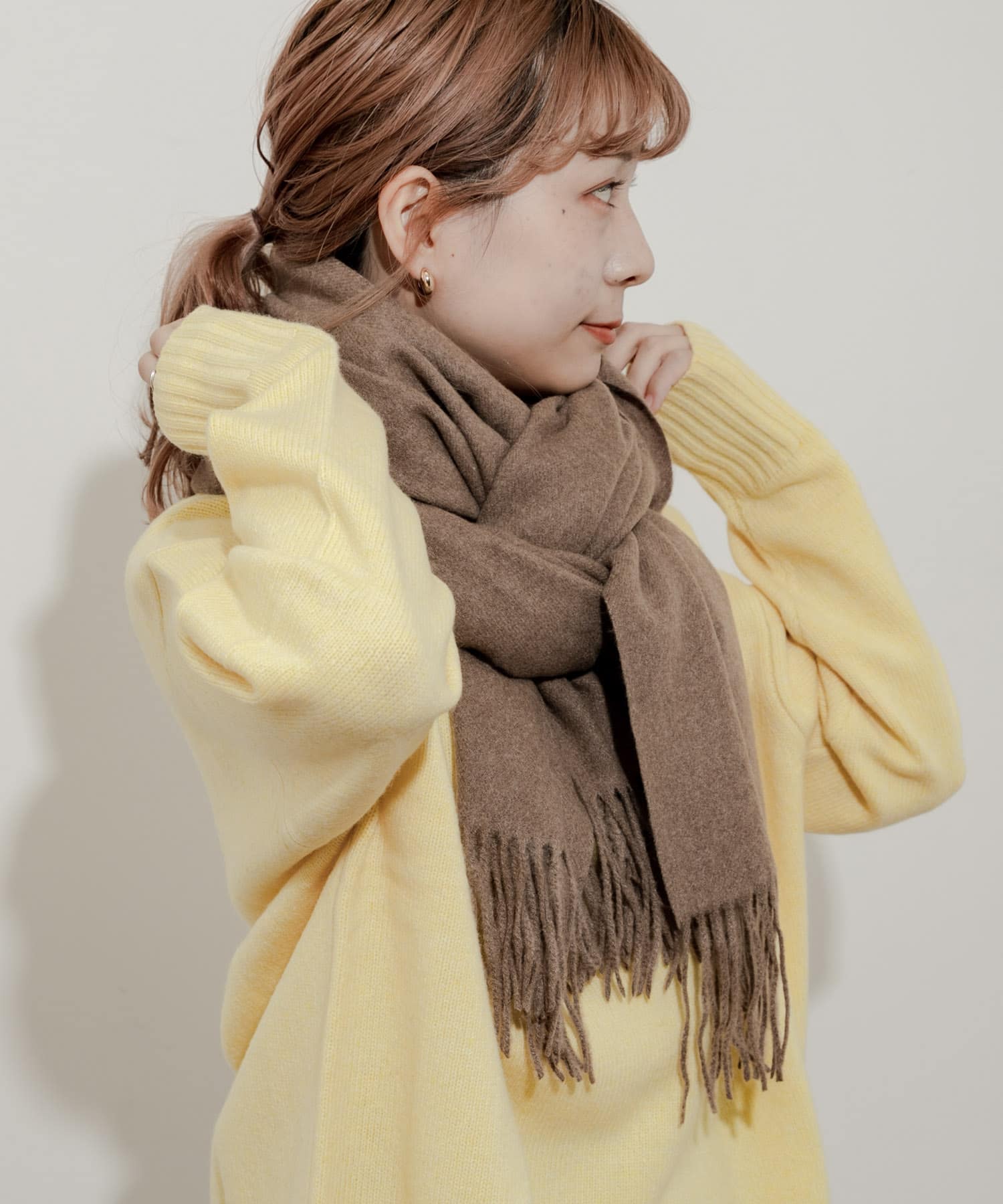 ムジシンプルカラーマフラー MOC -