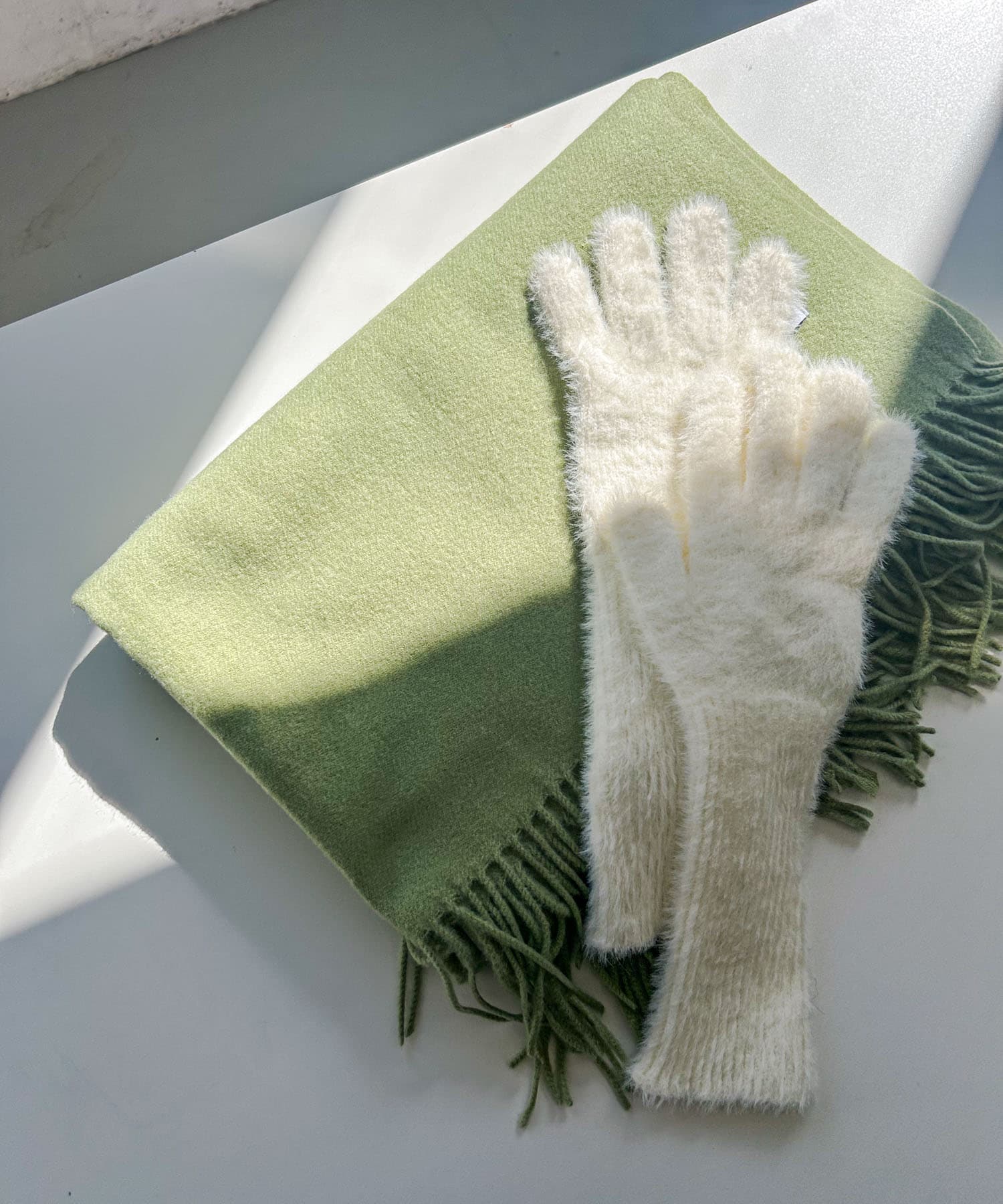 ムジシンプルカラーマフラー GRN -