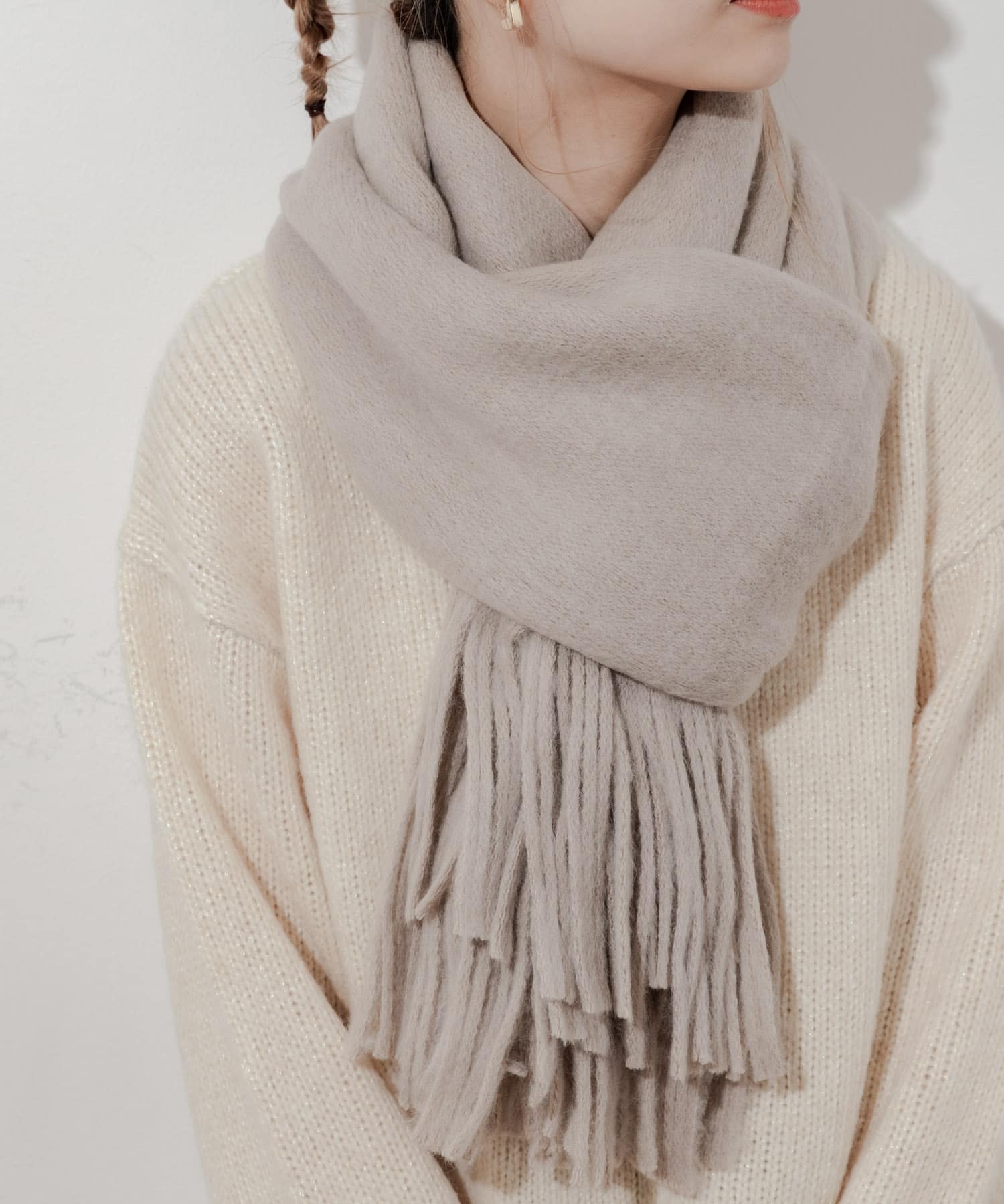 Stussy マフラー G3201 ブラウン 100%リサイクルアクリル STUSSY】☆マフラー☆ PIECED ALPACA WOOL SCARF (STUSSY