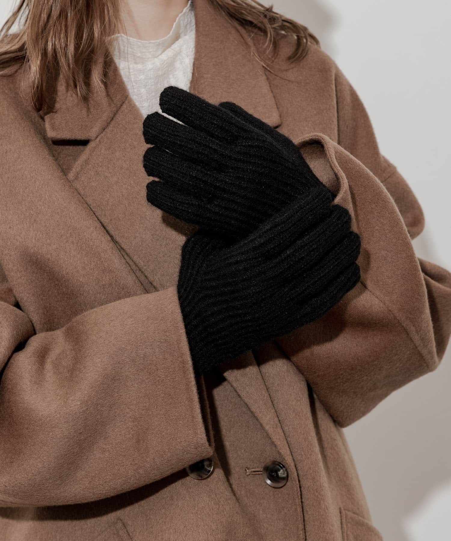 ホールタッチニットグローブ BLK -