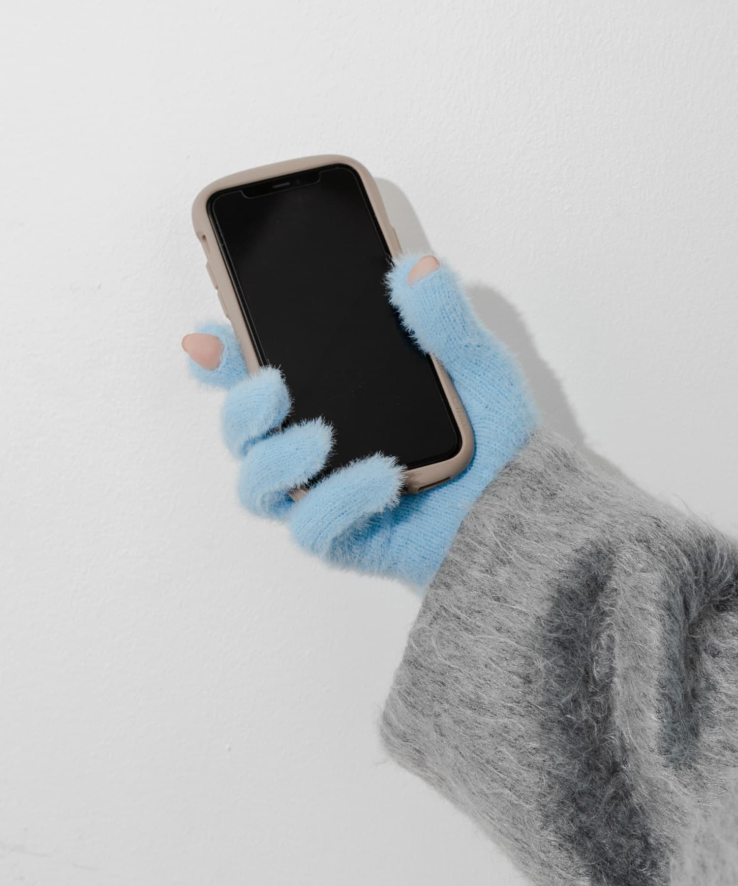 シャギーニットロンググローブ L.BLU -