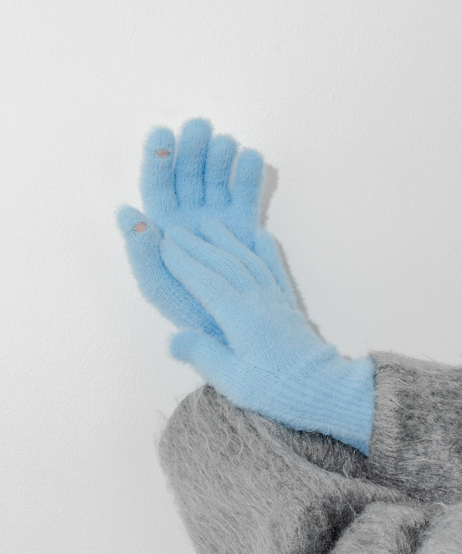 シャギーニットロンググローブ L.BLU -