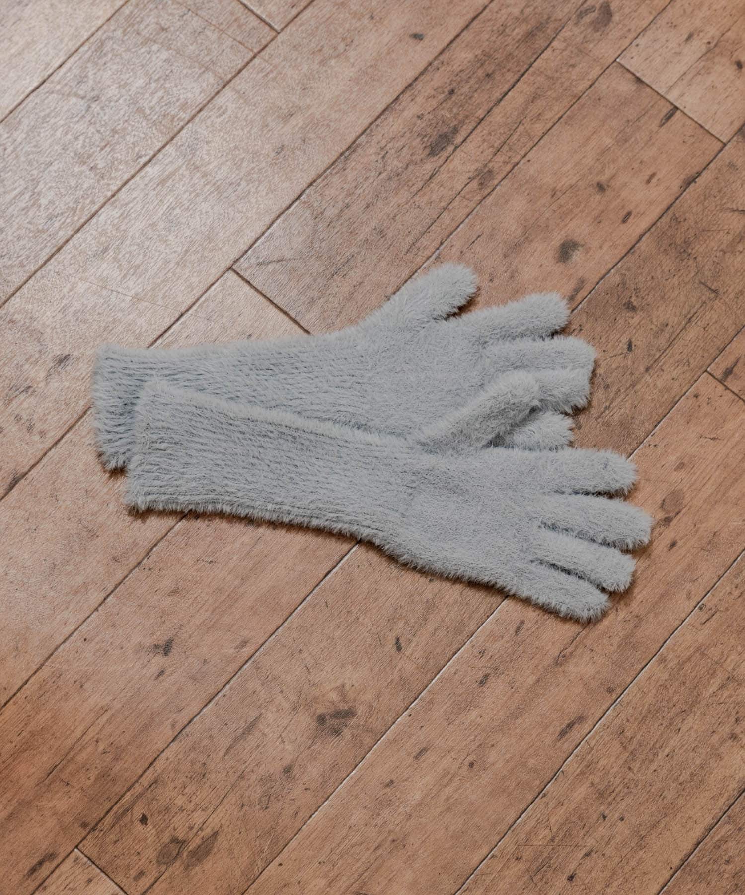 シャギーニットロンググローブ L.GRY -