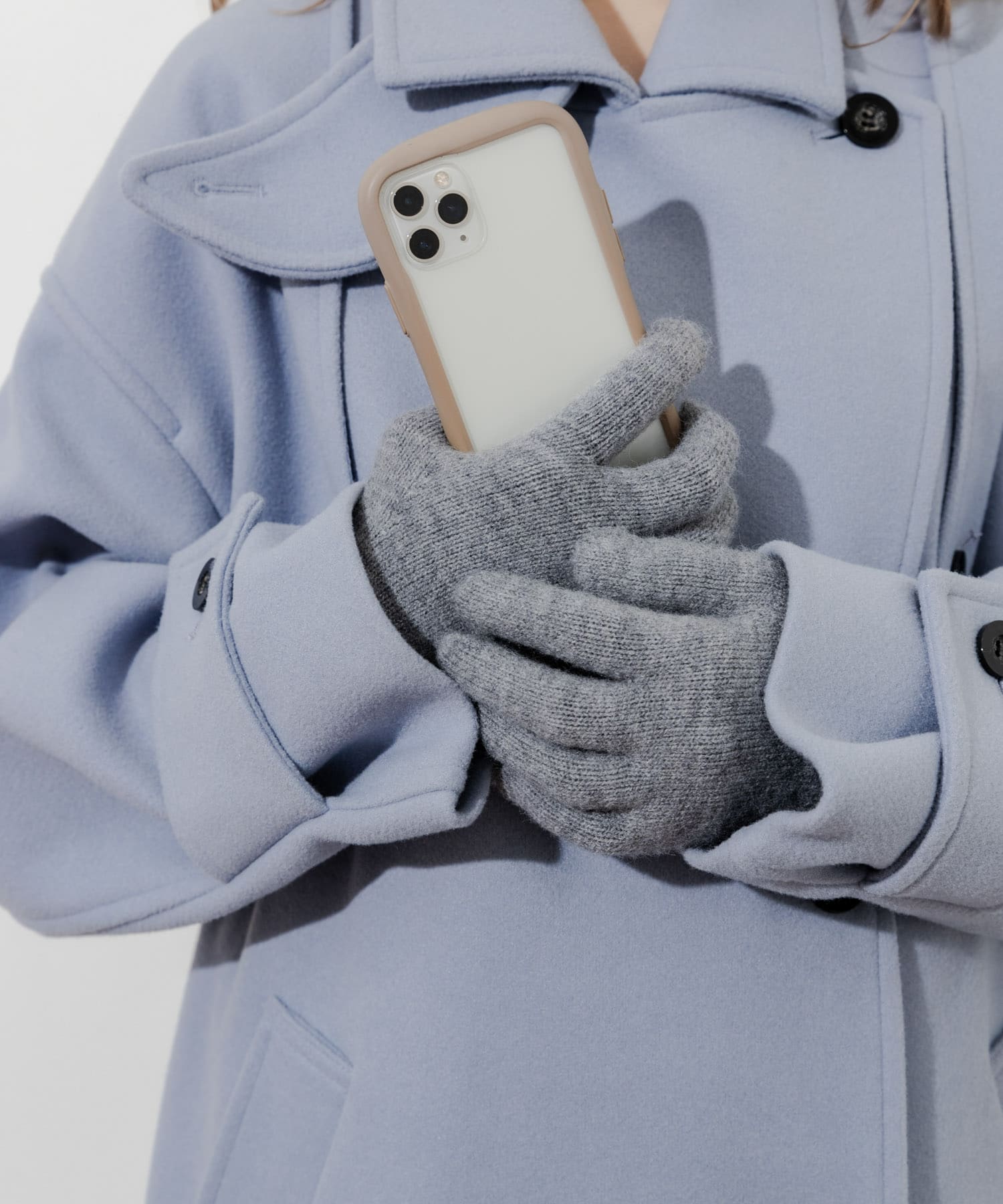 スリットホールタッチグローブ GRY -